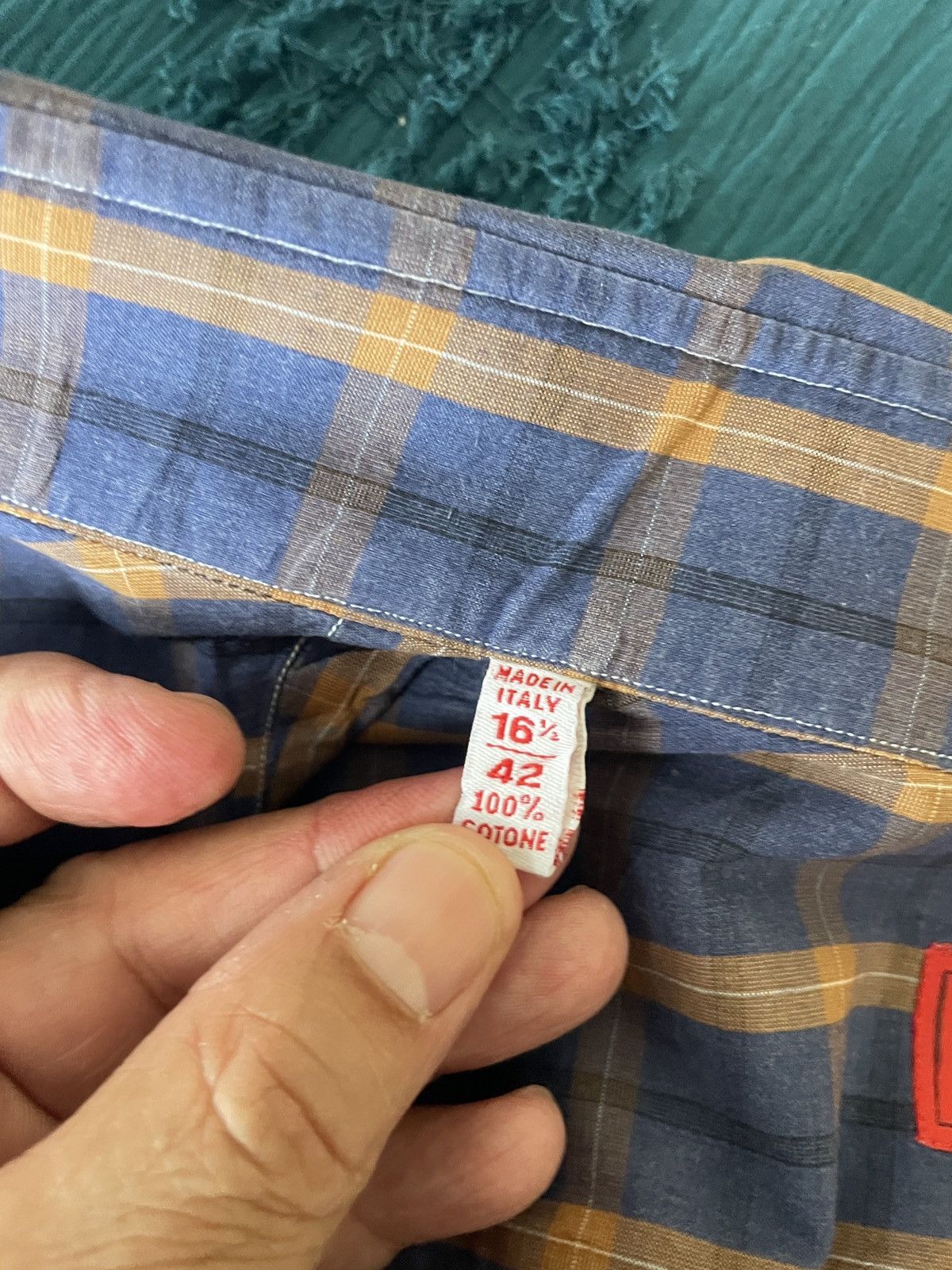Isaia Plaid Dress shirt 16.5 x36 Size US L / EU 52-54 / 3 - 10 Thumbnail