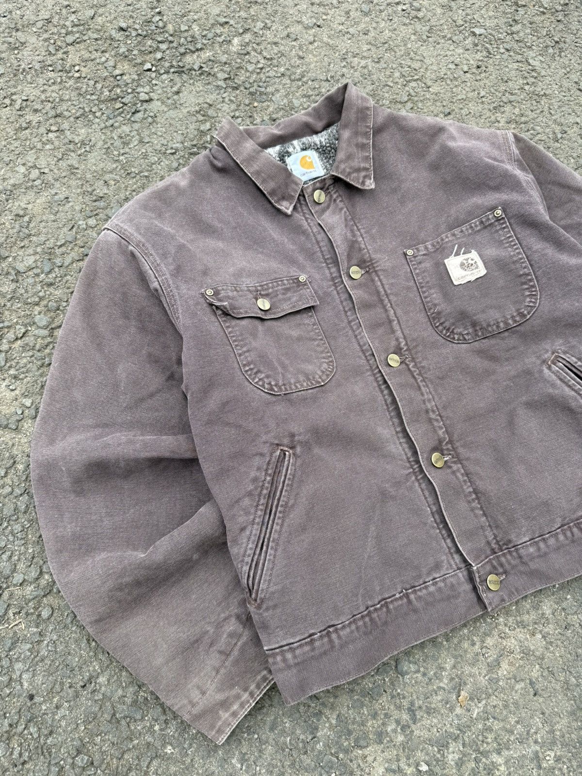Carhartt 90s Carhartt Aztec Lined Trucker Chore Jacket Size US L / EU 52-54 / 3 - 5 Thumbnail