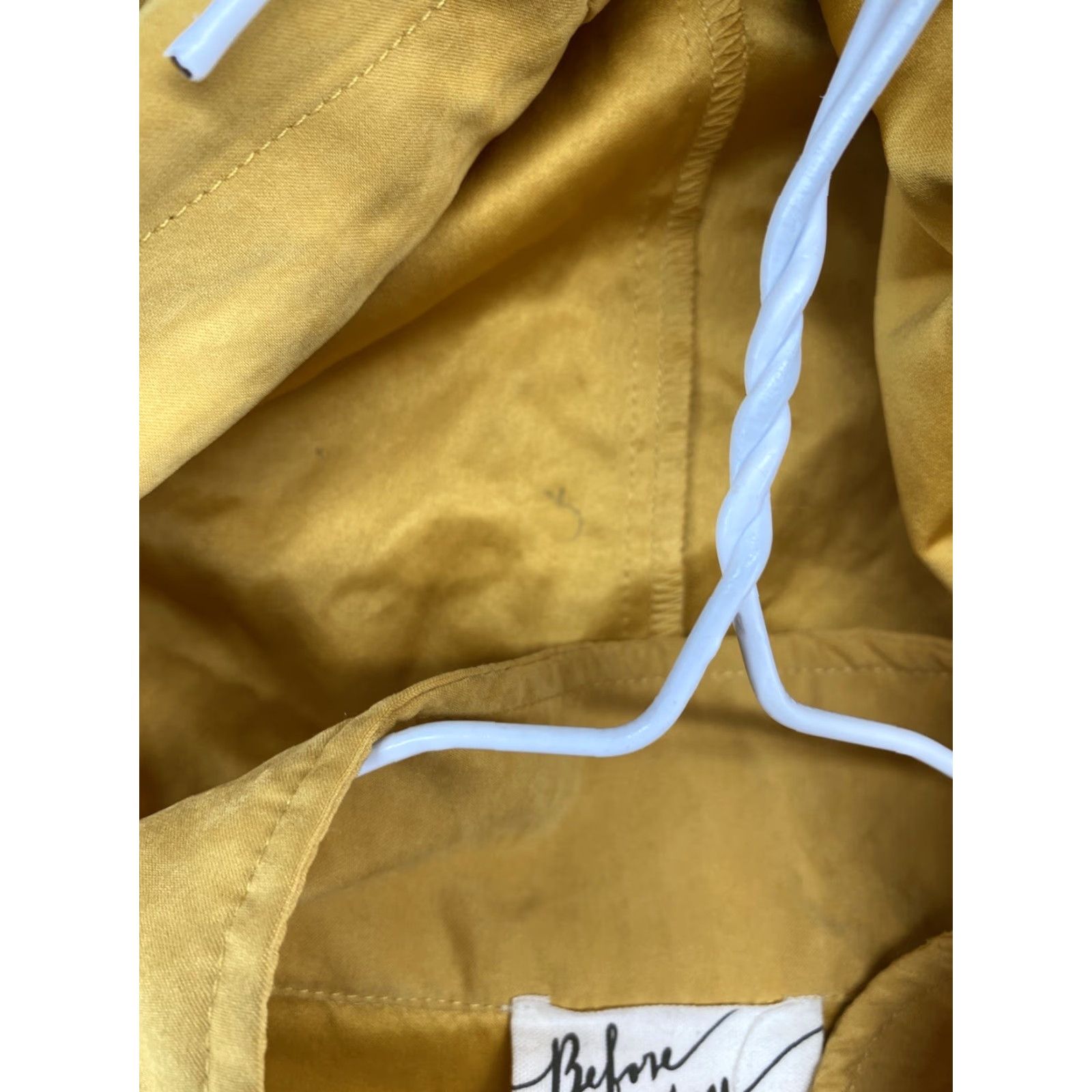 Vintage Before You Women’s Full Zip Jacket Yellow Gold Nylon Blend Hooded M Size Yellow Womens Jacket Size M / US 6-8 / IT 42-44 - 5 Thumbnail