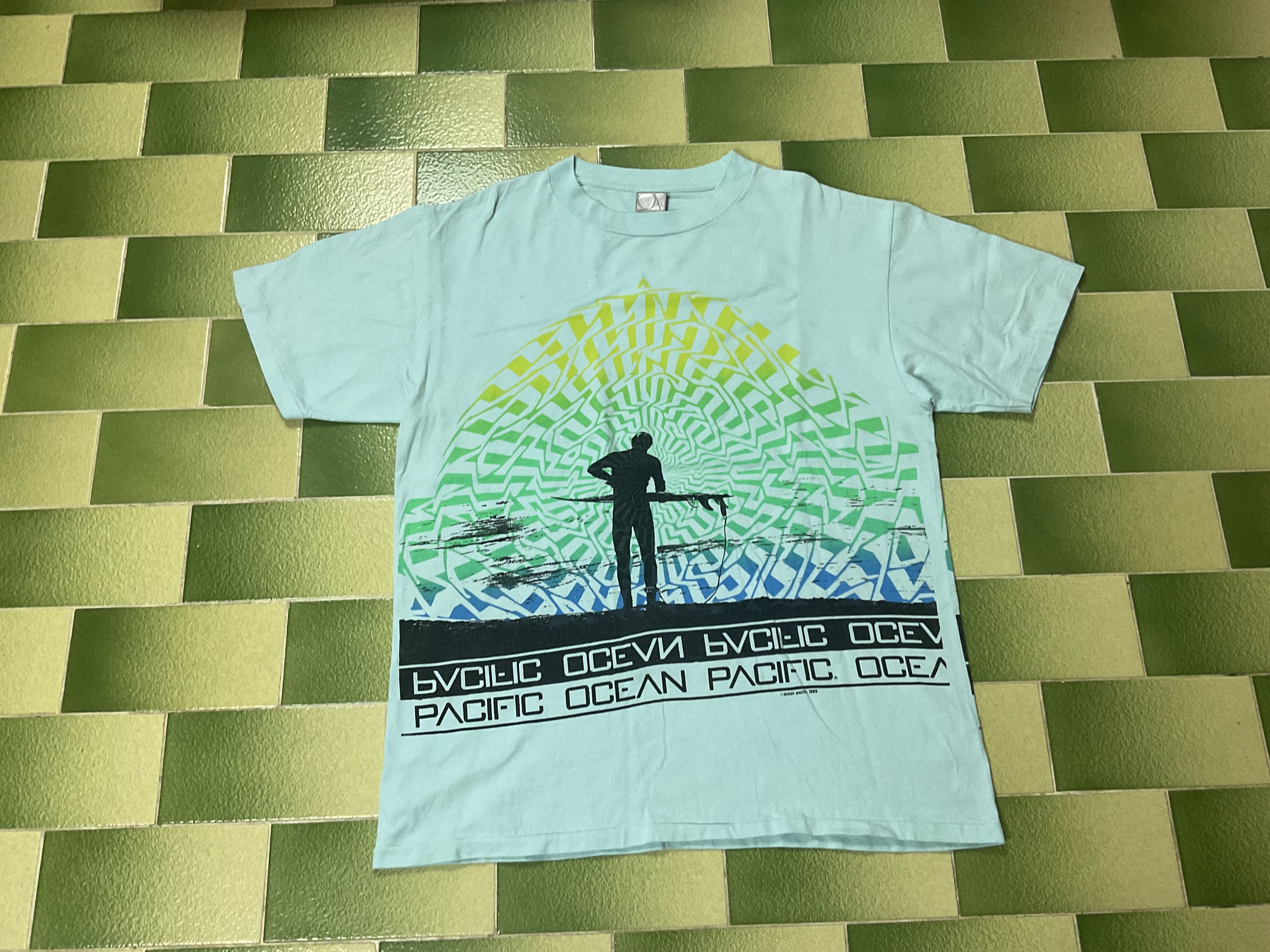 Ocean Pacific Vintage 1989 Ocean Pacific All Over Print T-Shirt 2 Sided Size US L / EU 52-54 / 3 - 1 Thumbnail