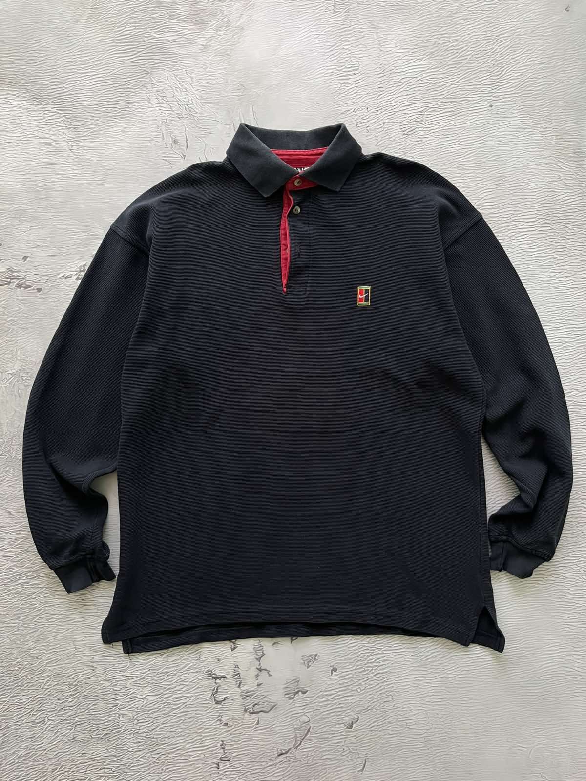 Nike Nike Court Vintage Sweater Polo Longsleve Blue Size US XL / EU 56 / 4 - 3 Thumbnail