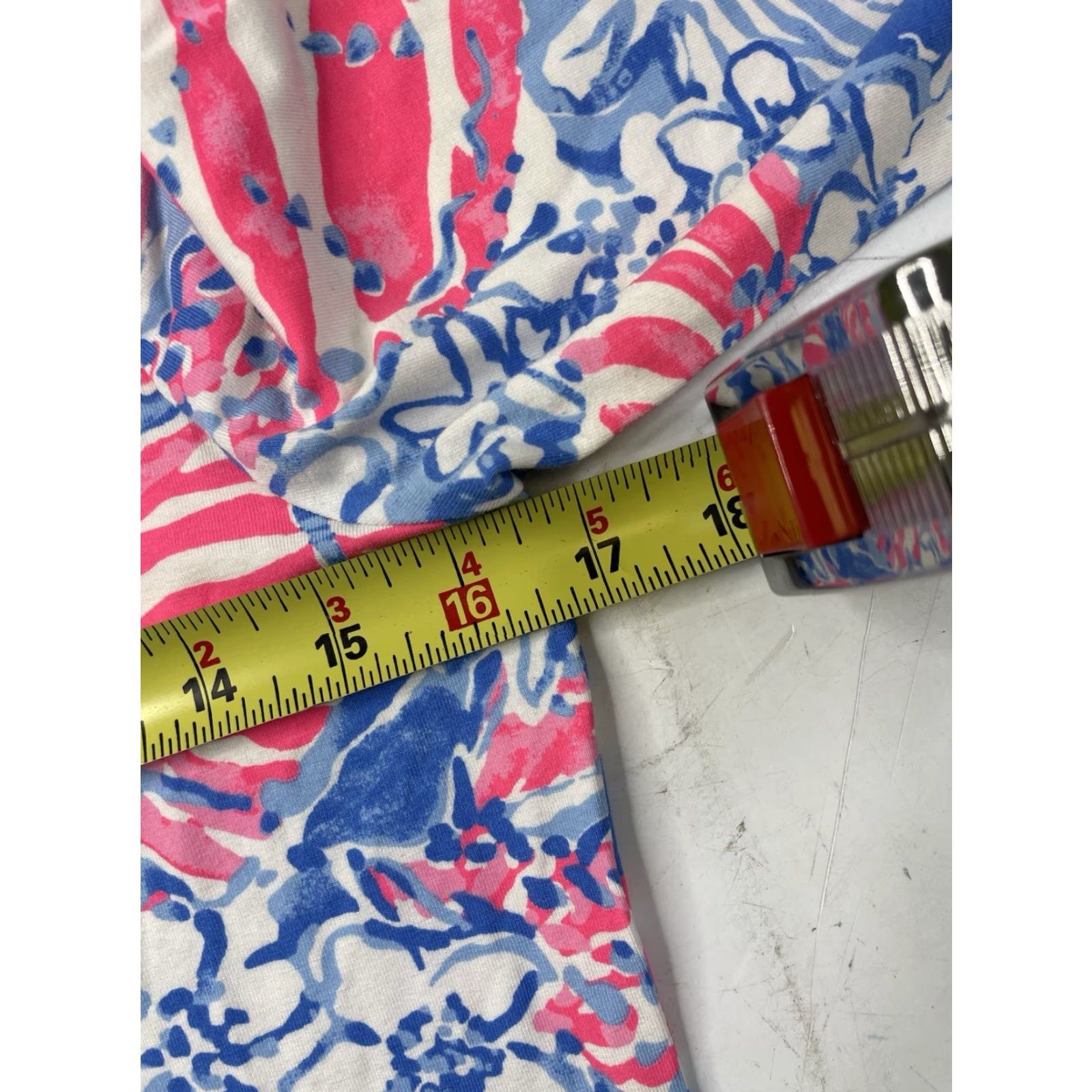 Lilly Pulitzer Lilly Pulitzer Sophie Shift Dress 3/4 Sleeve Women’s Small Bay Blue Pink White Knee Length Knit Button Zip Beach Preppy Summer Butterfly Pattern Size S / US 4 / IT 40 - 6 Thumbnail