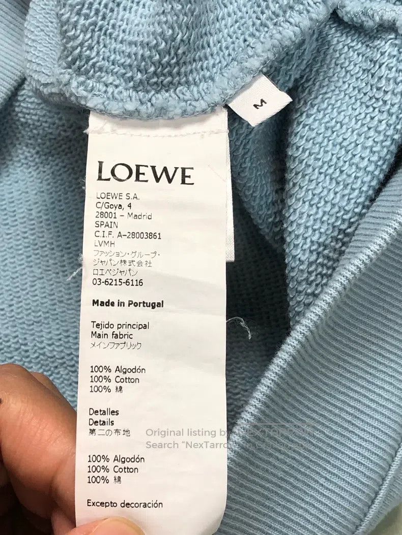Loewe Loewe Sky blue vine logo round-neck hoodie Size M / US 6-8 / IT 42-44 - 4 Thumbnail