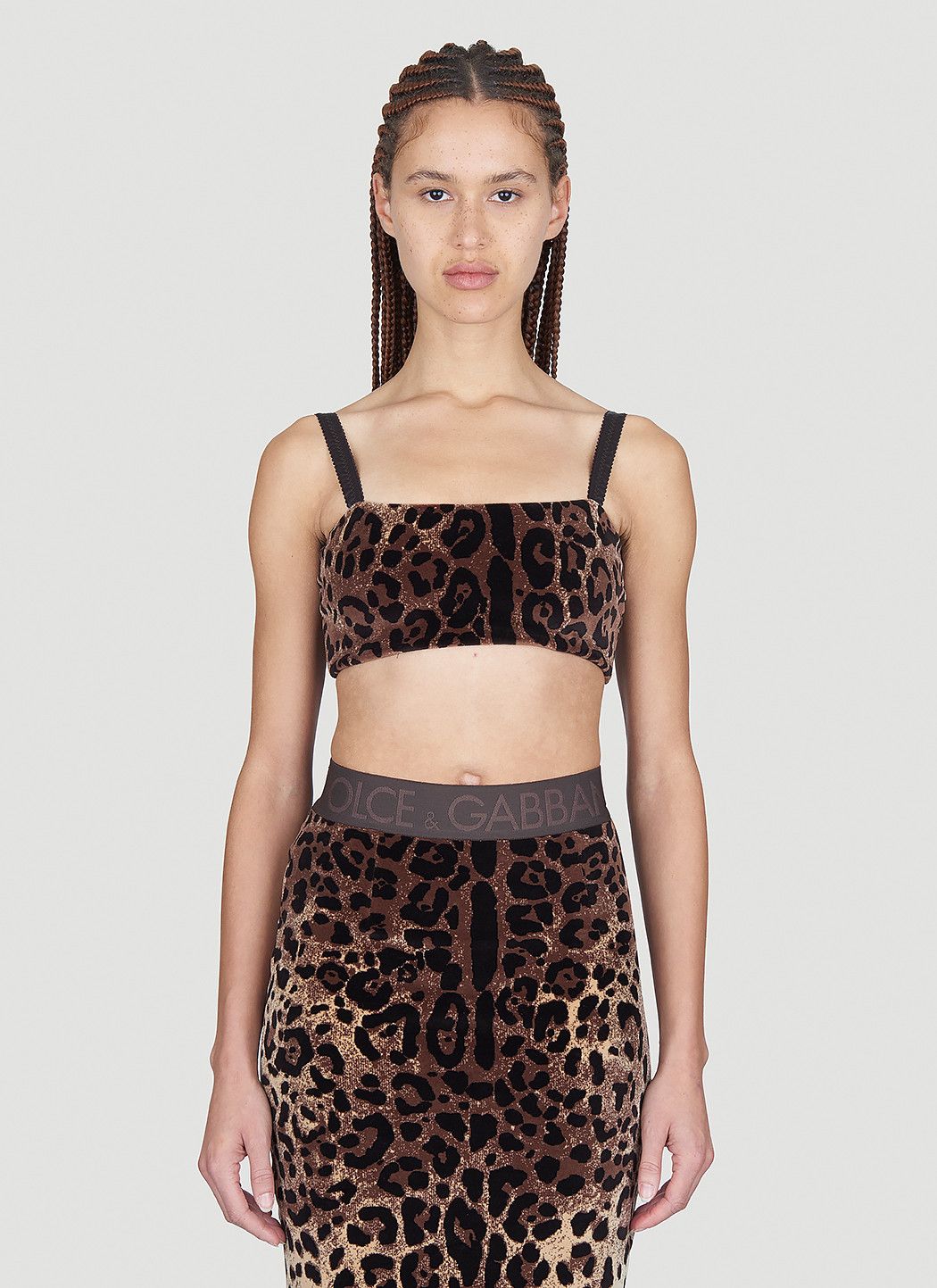 Dolce & Gabbana Leopard Print Crop Top Size M / US 6-8 / IT 42-44 - 1 Thumbnail