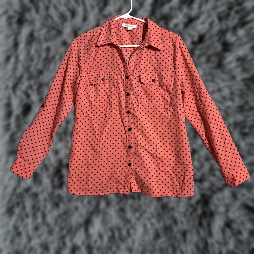 Vintage VINTAGE Retro Y2K Button Up Shirt Women Sz Small Mod Rockabilly Office Polka Dot Pinup Shirt Size S / US 4 / IT 40 - 1 Thumbnail