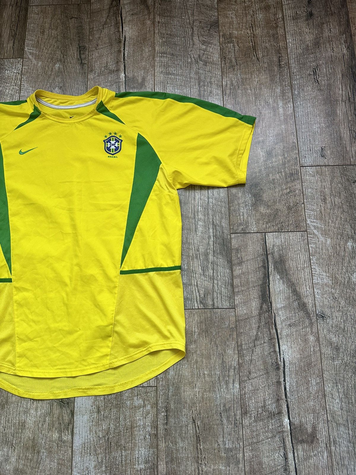 Nike 2002 Nike Brazil World Cup Home Soccer Jersey Size US XL / EU 56 / 4 - 4 Thumbnail