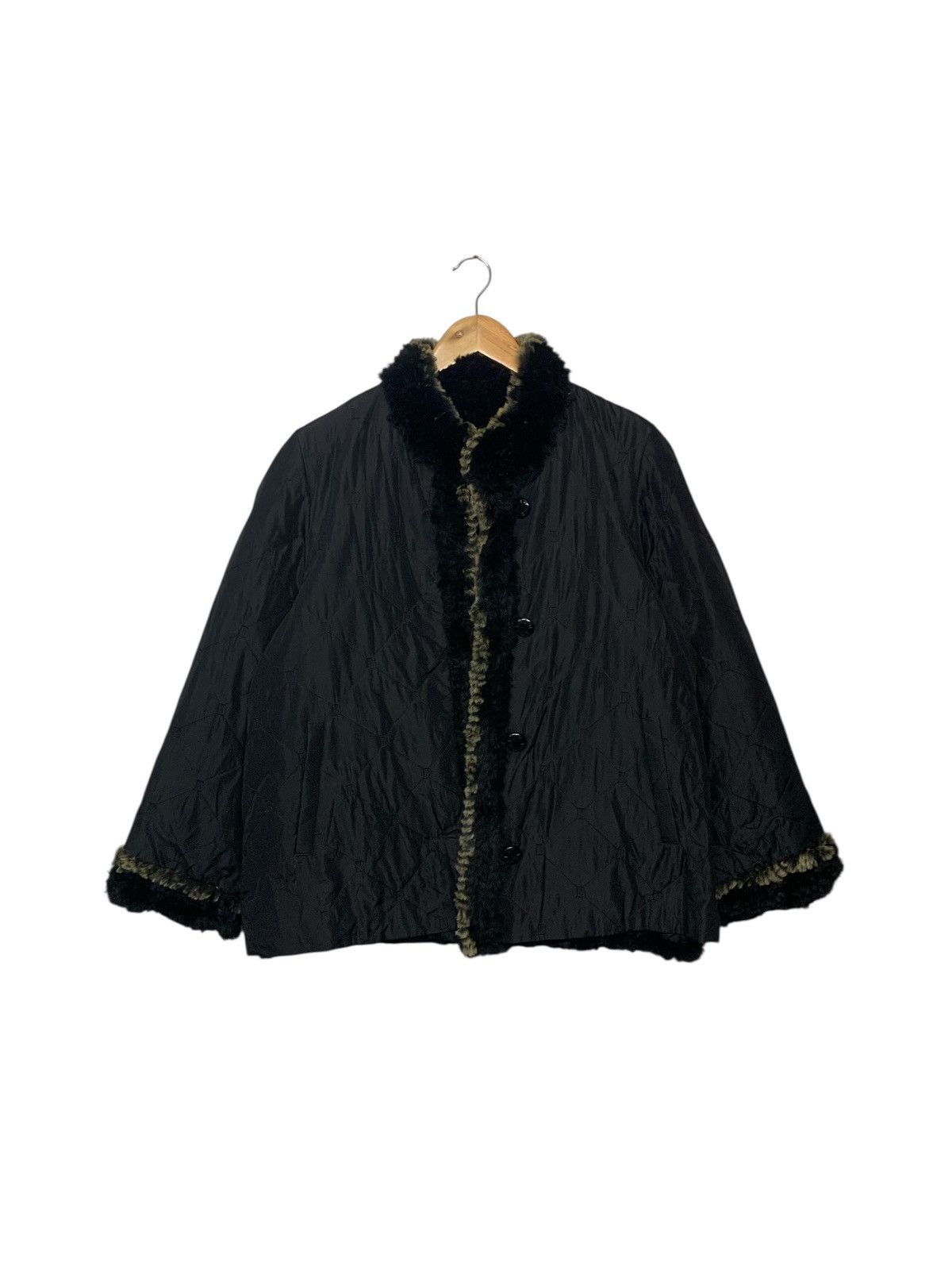 Balmain Vintage 90's Balmain Paris Riversible Faux Fur Jacket Size US L / EU 52-54 / 3 - 6 Thumbnail