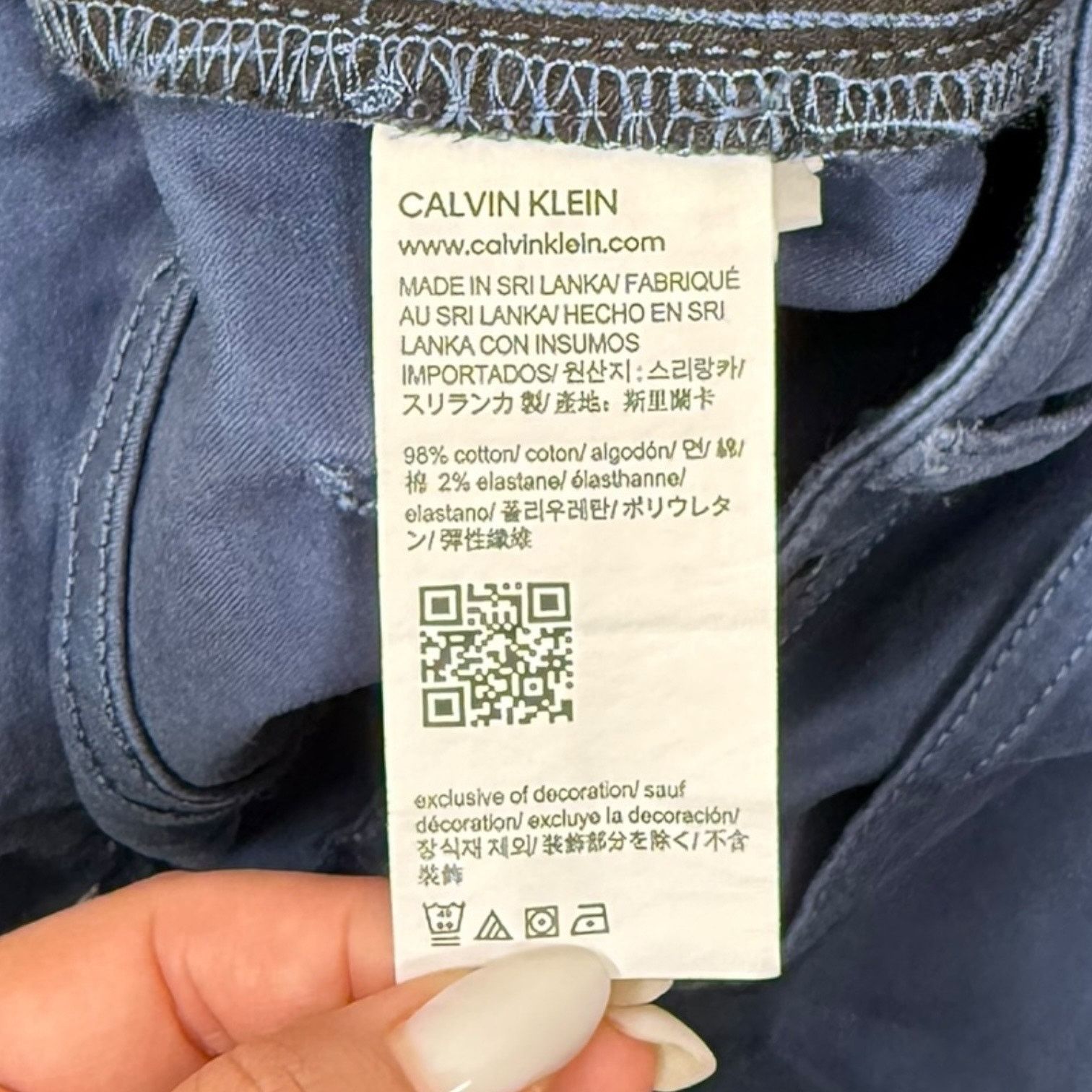 Calvin Klein Calvin Klein Jeans Women's 4 C4 Blue Ankle Skinny DAMAGED! Size 27" / US 4 / IT 40 - 9 Thumbnail