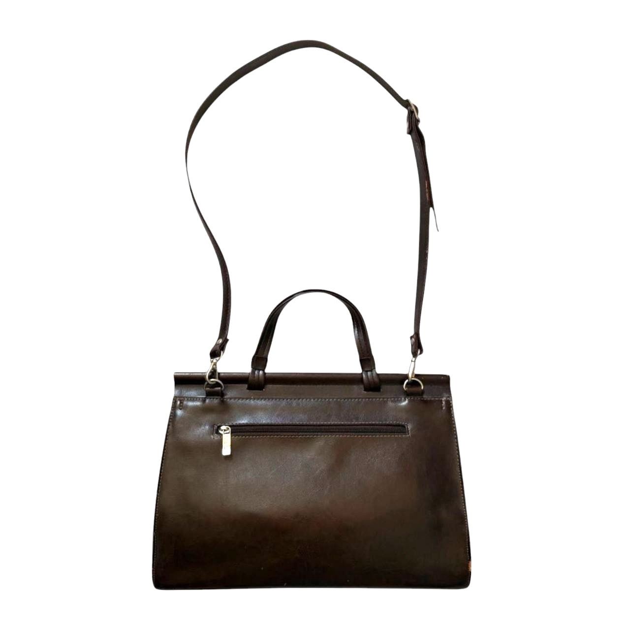 NBDN Nobrandedon Rina Rich Brown Leather Satchel Bag Purse Size ONE SIZE - 2 Thumbnail
