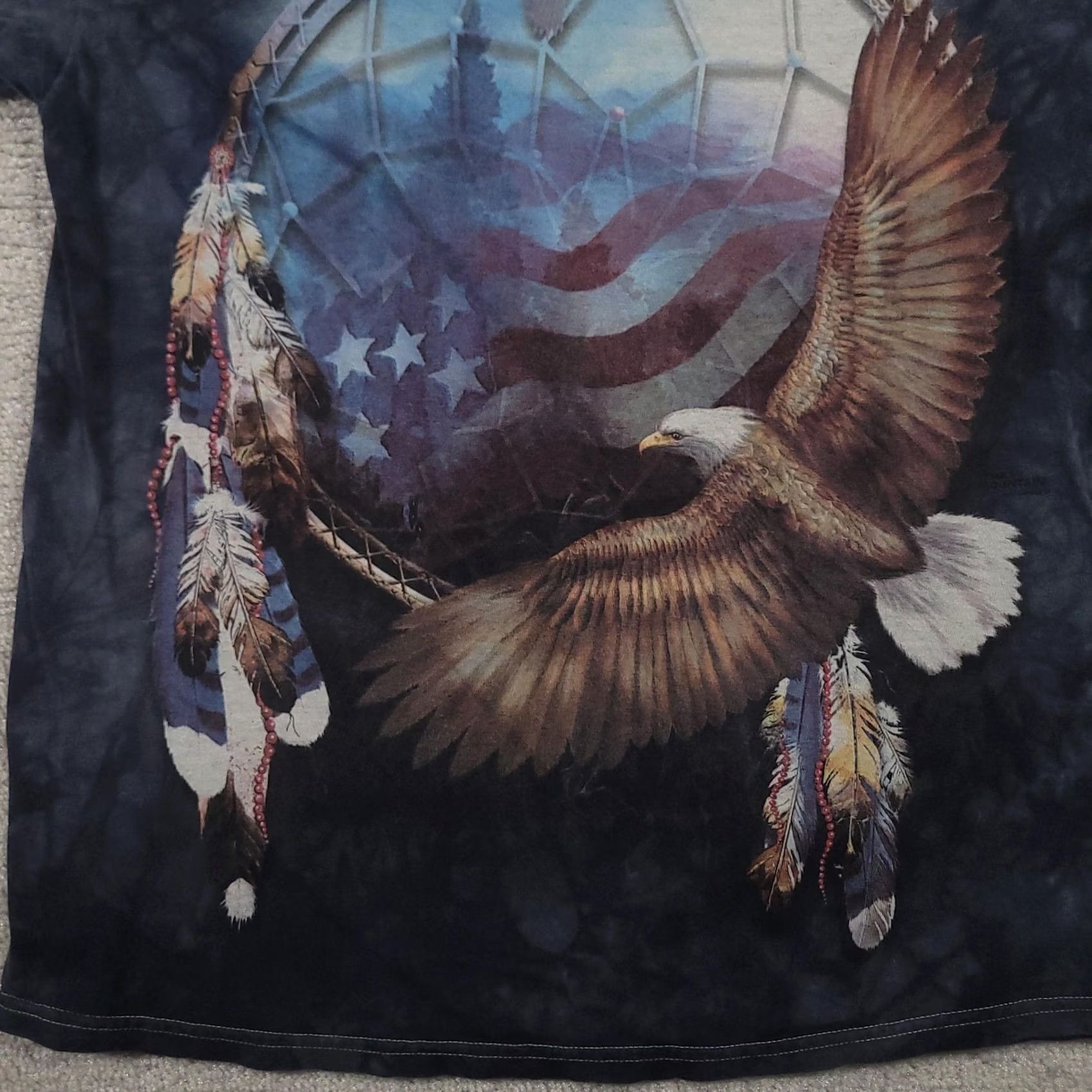 The Mountain VINTAGE The Mountain Shirt Mens Medium Tie Dye Bald Eagle Dreamcatcher USA Patriotic Shirt Size US L / EU 52-54 / 3 - 4 Thumbnail
