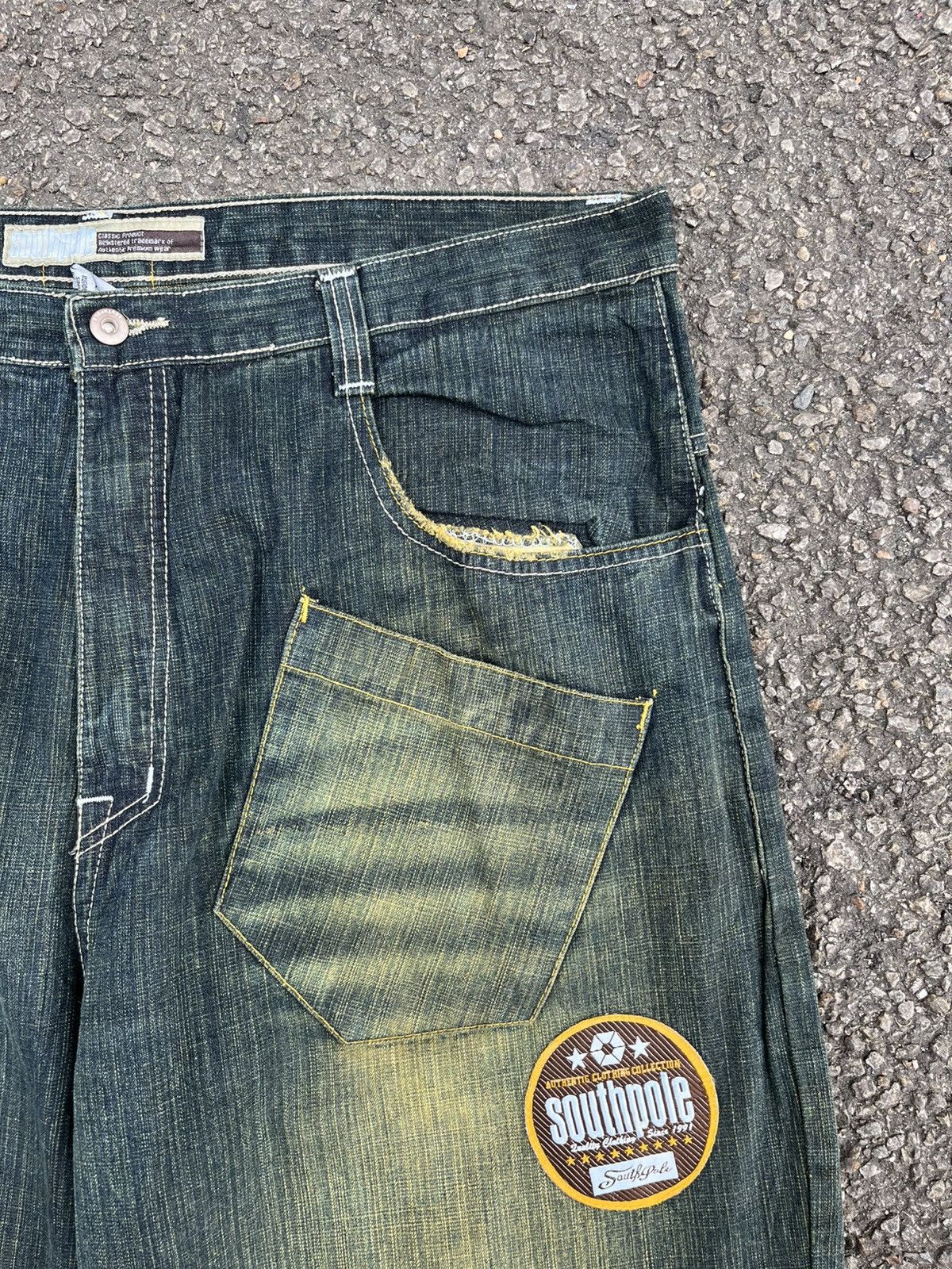 Southpole Crazy‼️Y2K Southpole Faded Denim Baggy Jeans Skater Dogtown Size US 42 / EU 58 - 5 Thumbnail