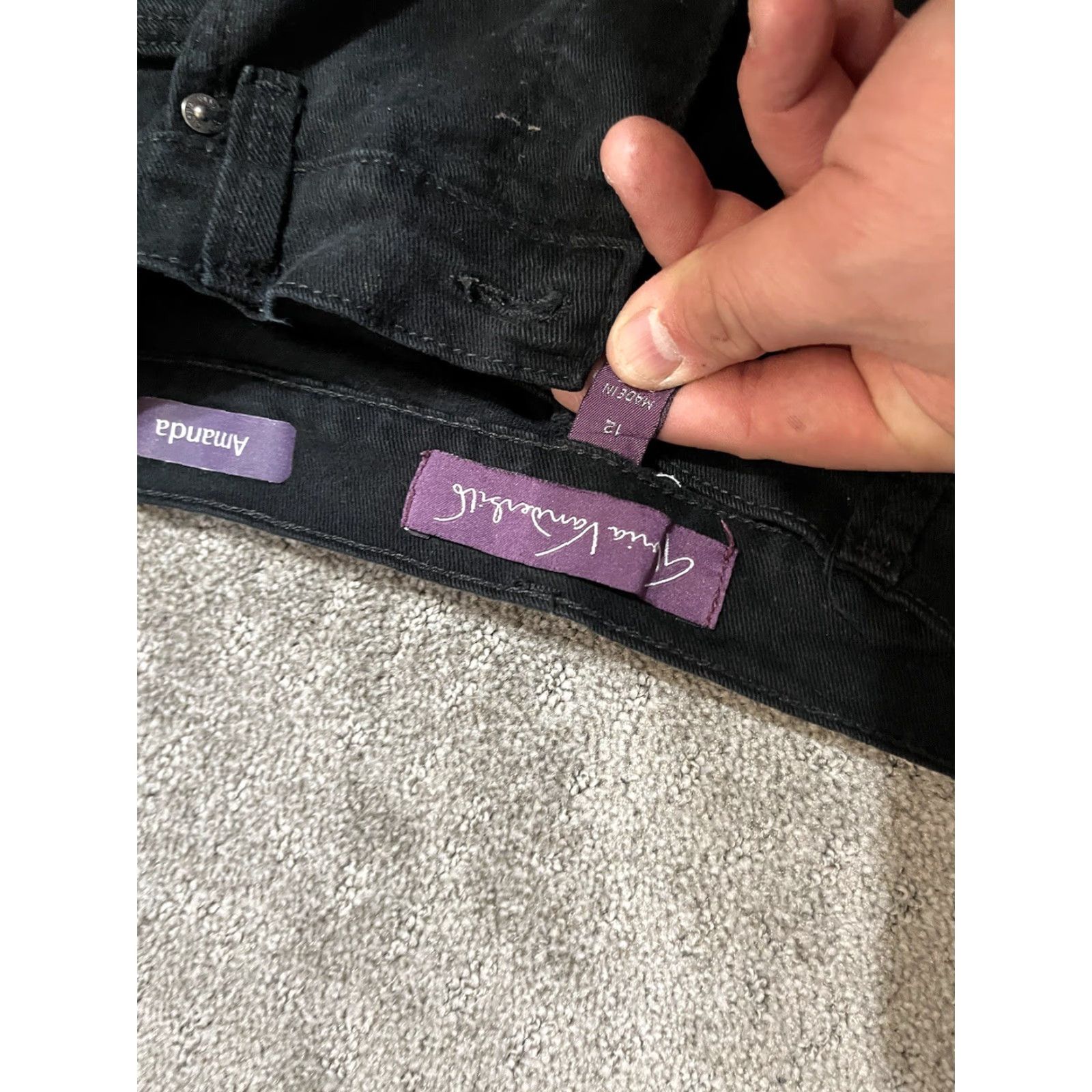 Gloria Vanderbilt Gloria Vanderbilt Amanda Jeans Women’s Black Denim Straight Leg Size 12 Size 34" / US 12 / IT 48 - 5 Thumbnail