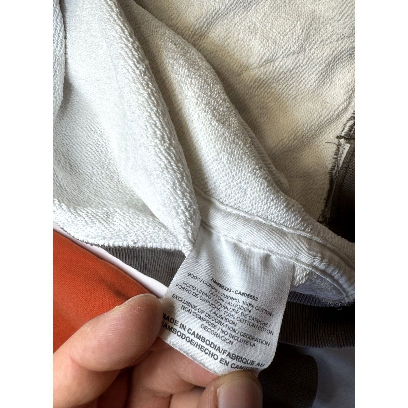 Nike VINTAGE Nike Sportswear AW77 Full Zip Hoodie Mens XL White Orange Size US XL / EU 56 / 4 - 7 Thumbnail
