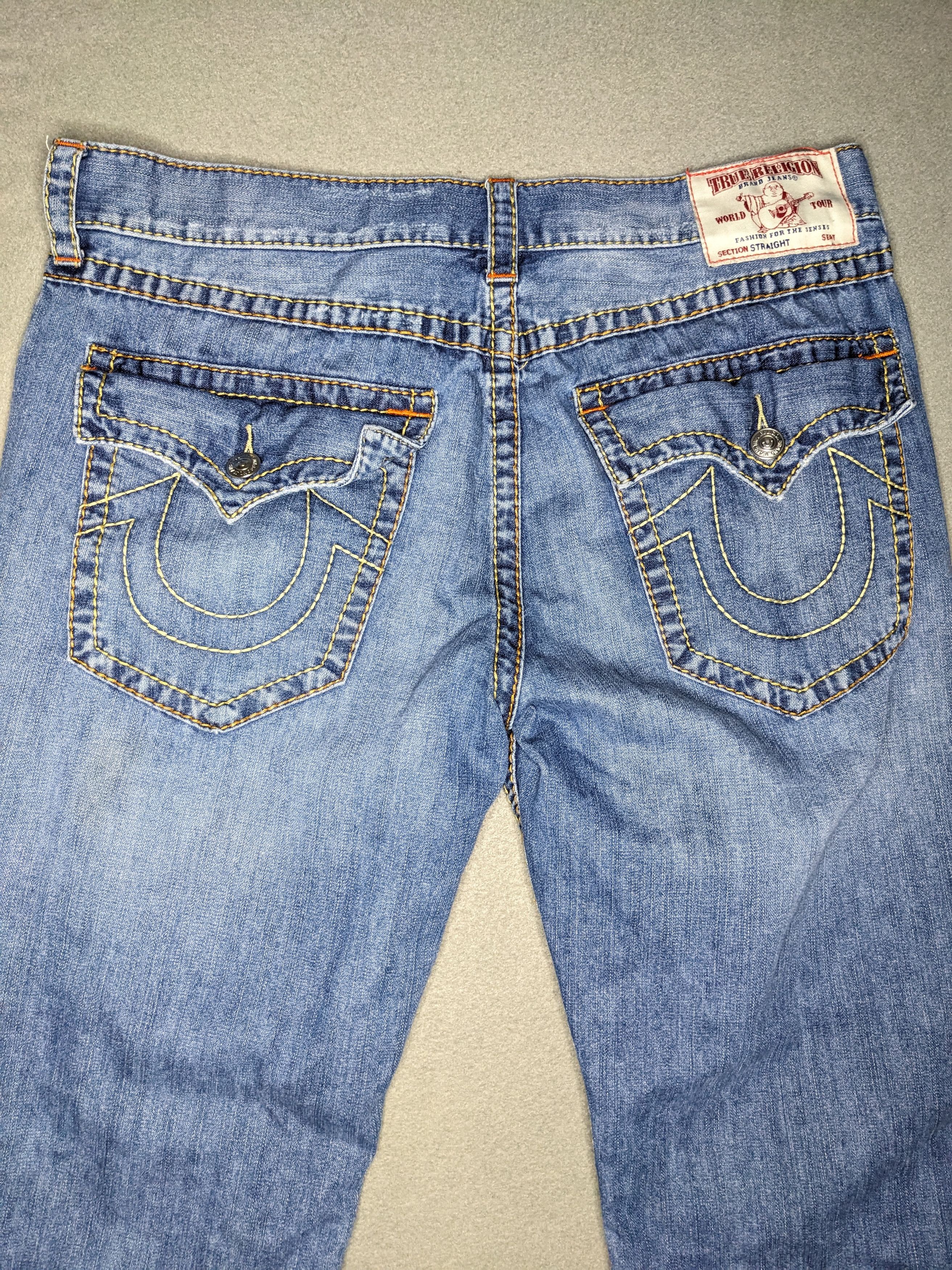 True Religion True Religion Jeans 38x27 Straight Leg Flap Pocket Big T Size US 38 / EU 54 - 8 Thumbnail