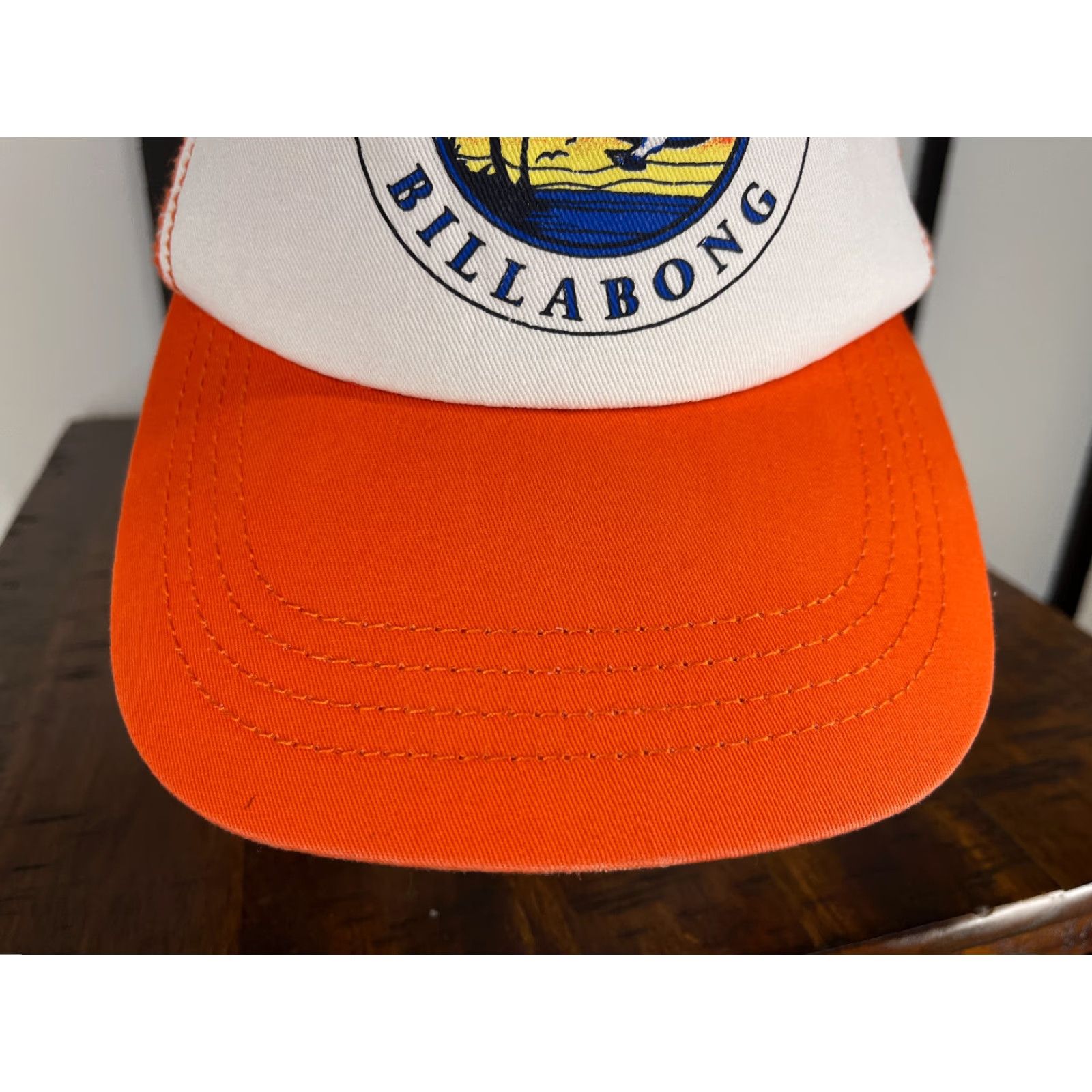 Billabong Billabong Hat Cap Snap Back Adult One Size Orange White Trucker Florida Beach Size ONE SIZE - 3 Thumbnail