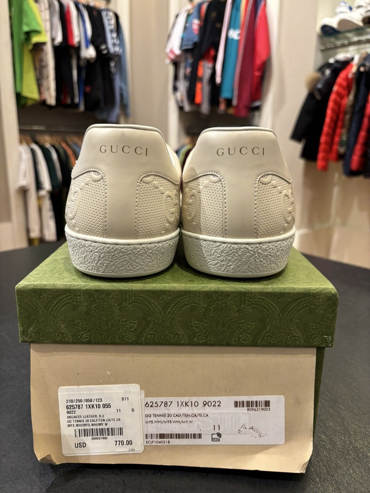 Gucci Ace Debossed Monogram Sneakers