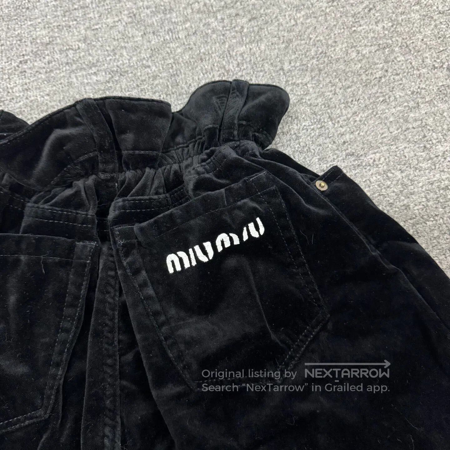 Miu Miu miu miu size 36 Velvet lace high-waisted A-line shorts| Size 26" / US 2 / IT 38 - 3 Thumbnail