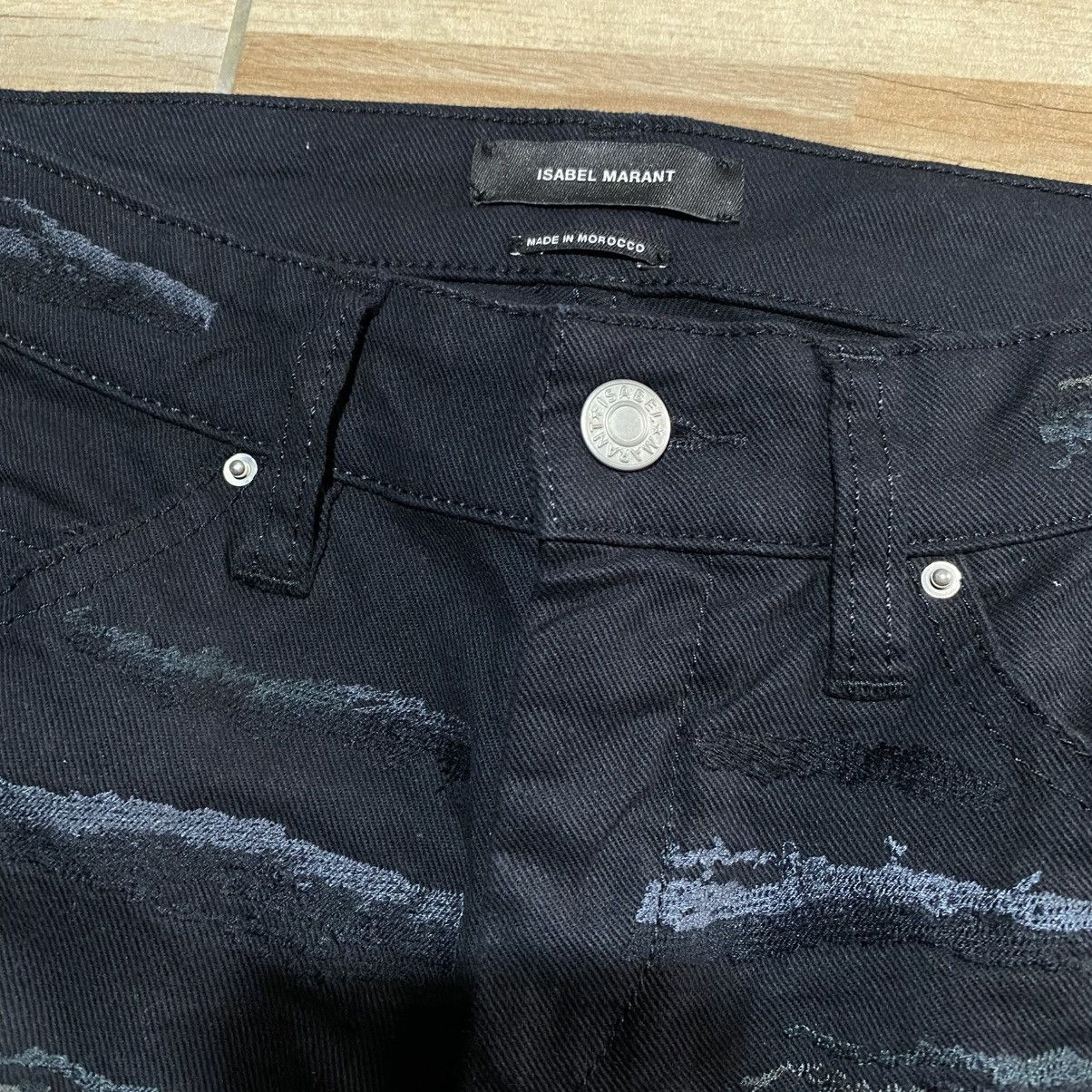 Designer × Isabel Marant ISABEL MARANT Black Skinny Embroidered Jeans Made in Maroco Size 28" / US 6 / IT 42 - 5 Thumbnail