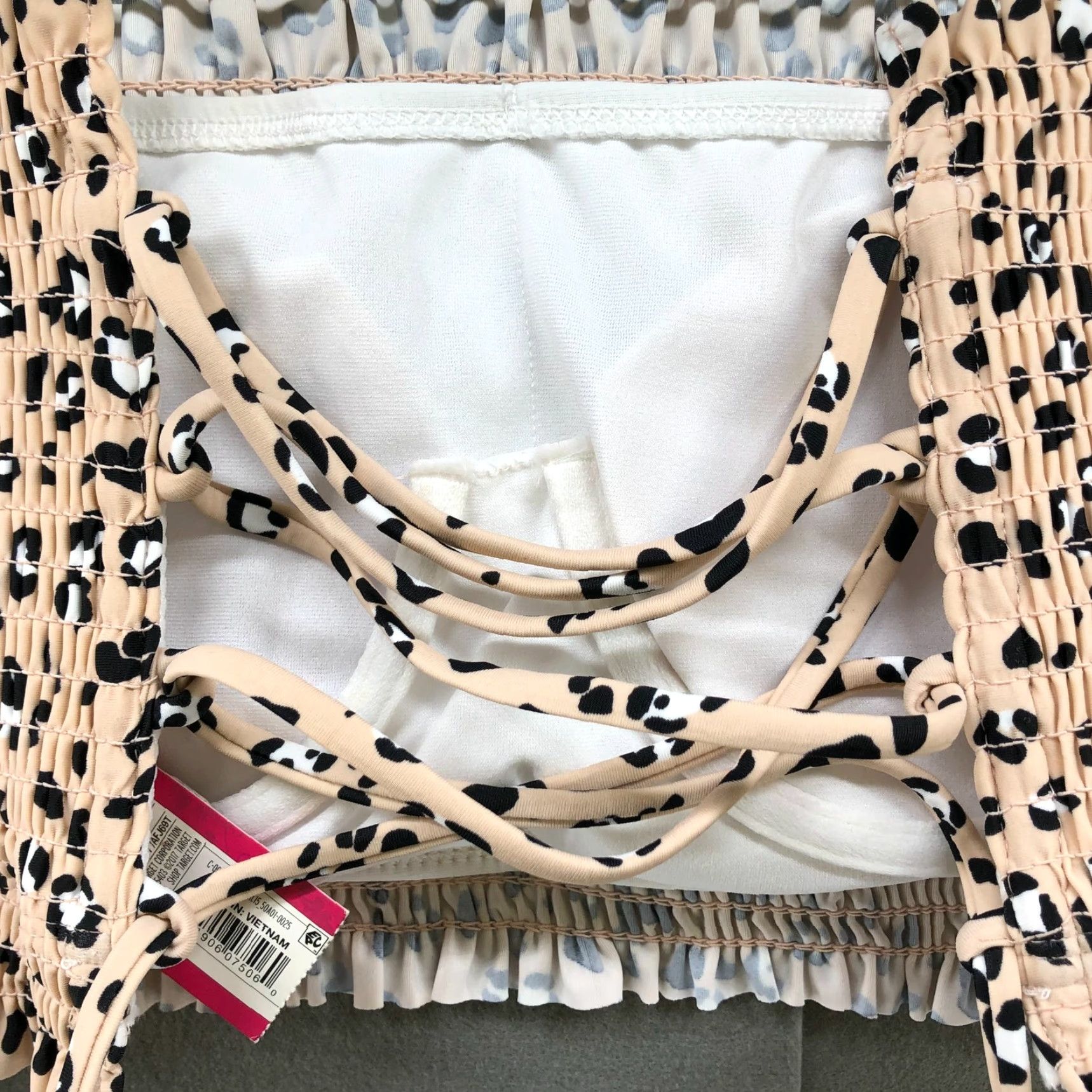 Vintage VINTAGE Xhilaration Leopard Print Bikini Top Womens XL Swimsuit Ruffle Animal Pattern Beach Summer Size XL / US 12-14 / IT 48-50 - 7 Thumbnail