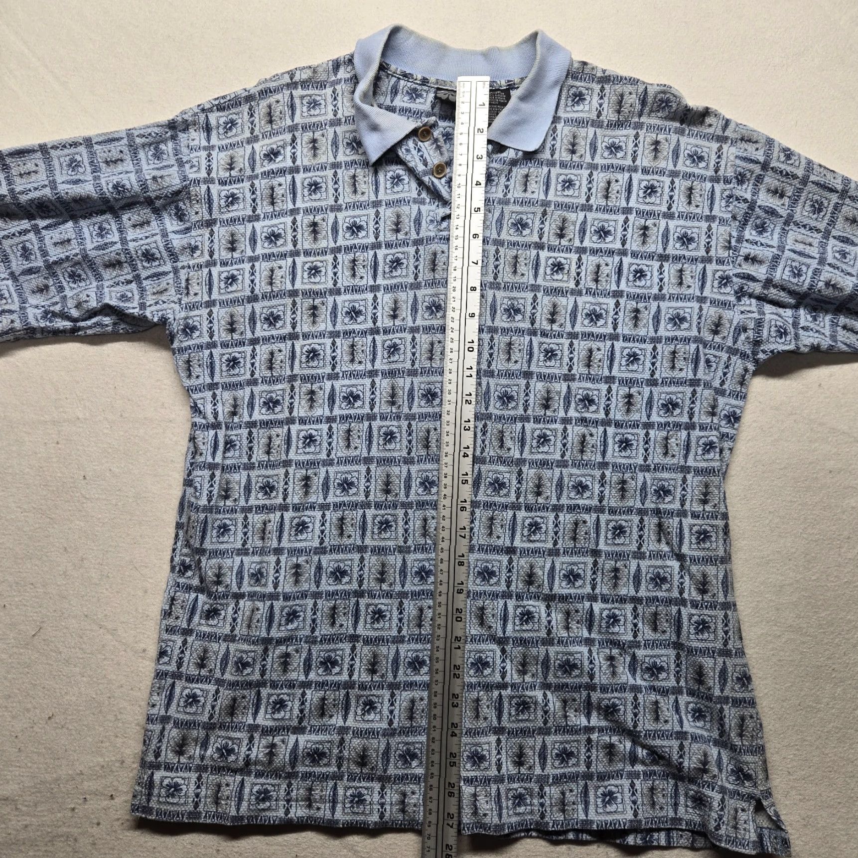 Vintage VINTAGE OP Polo Shirt Men Adult L Blue Tropical Hawaiian Short Sleeve Shirt Op Polo L Blue Tropical Hawaiian 90s Aloha Mens Size US L / EU 52-54 / 3 - 4 Thumbnail