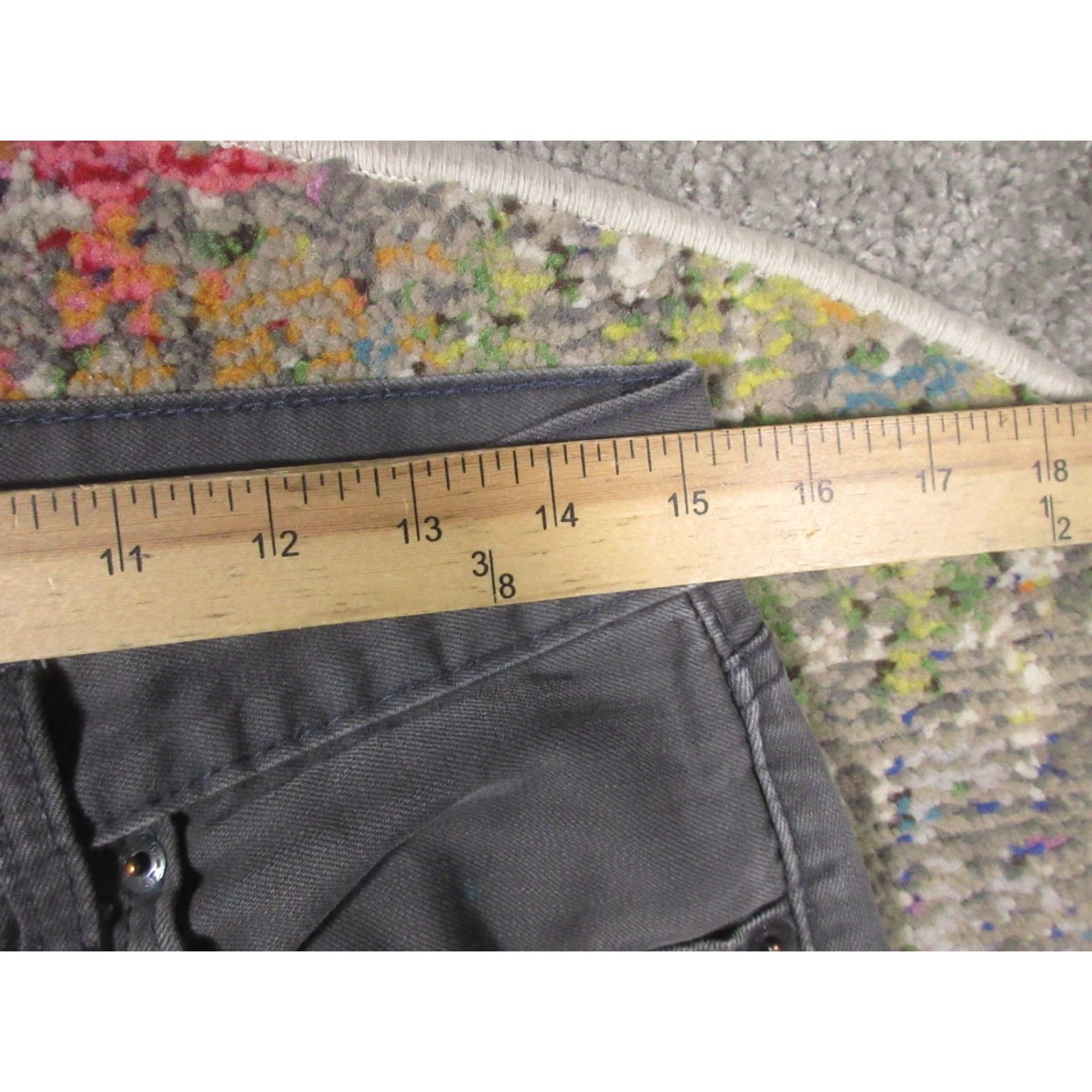 Levi's Levi's 505 Jeans Mens 30x32 Gray Denim Regular Fit Straight Leg Regular Waist Zip Closure 5-Pocket Distressed Comfortable Cotton Leather Logo Accent Size US 30 / EU 46 - 7 Thumbnail