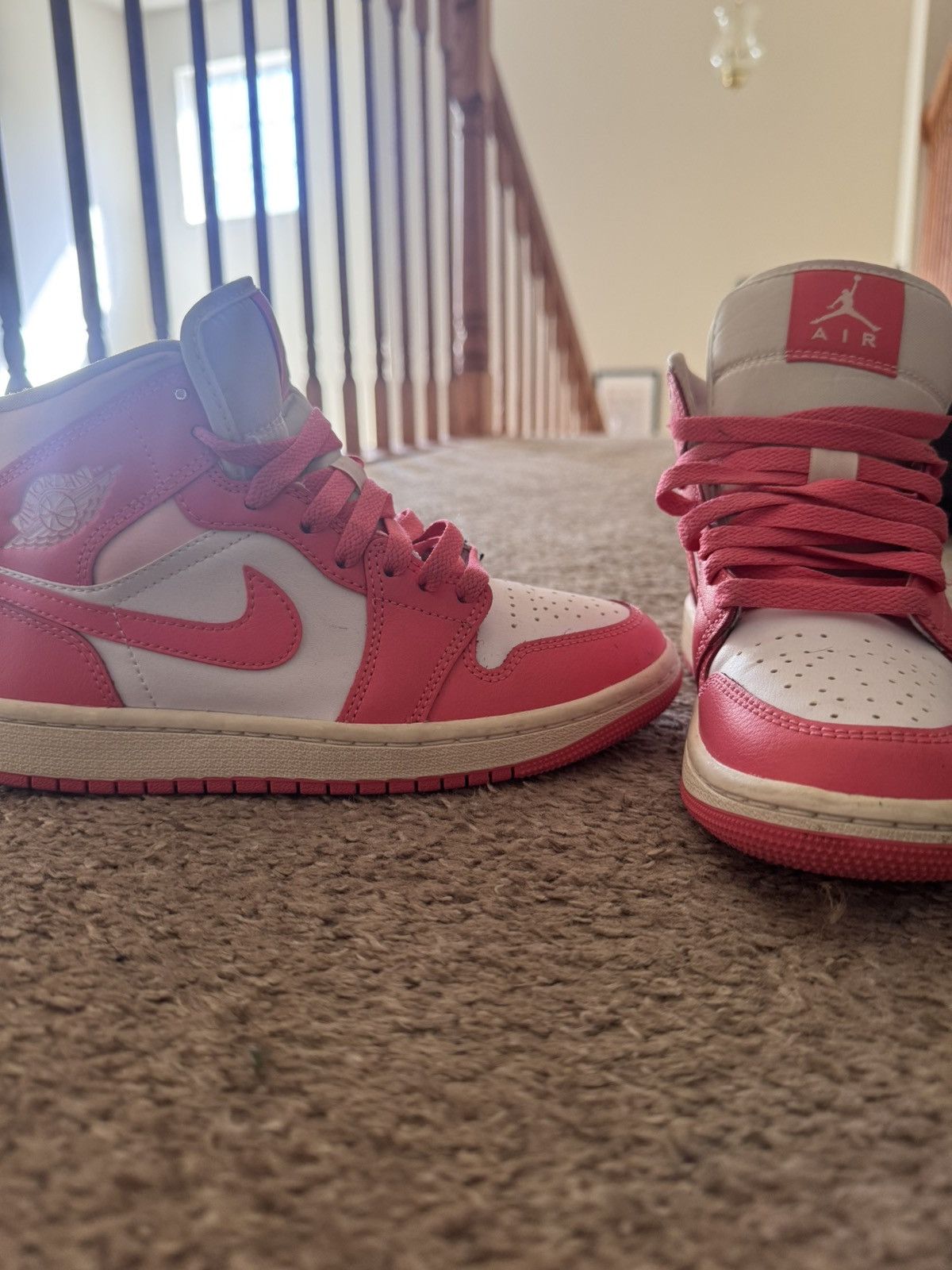 Jordan Brand strawberries & cream jordans Size US 5.5 / IT 35.5 - 5 Thumbnail