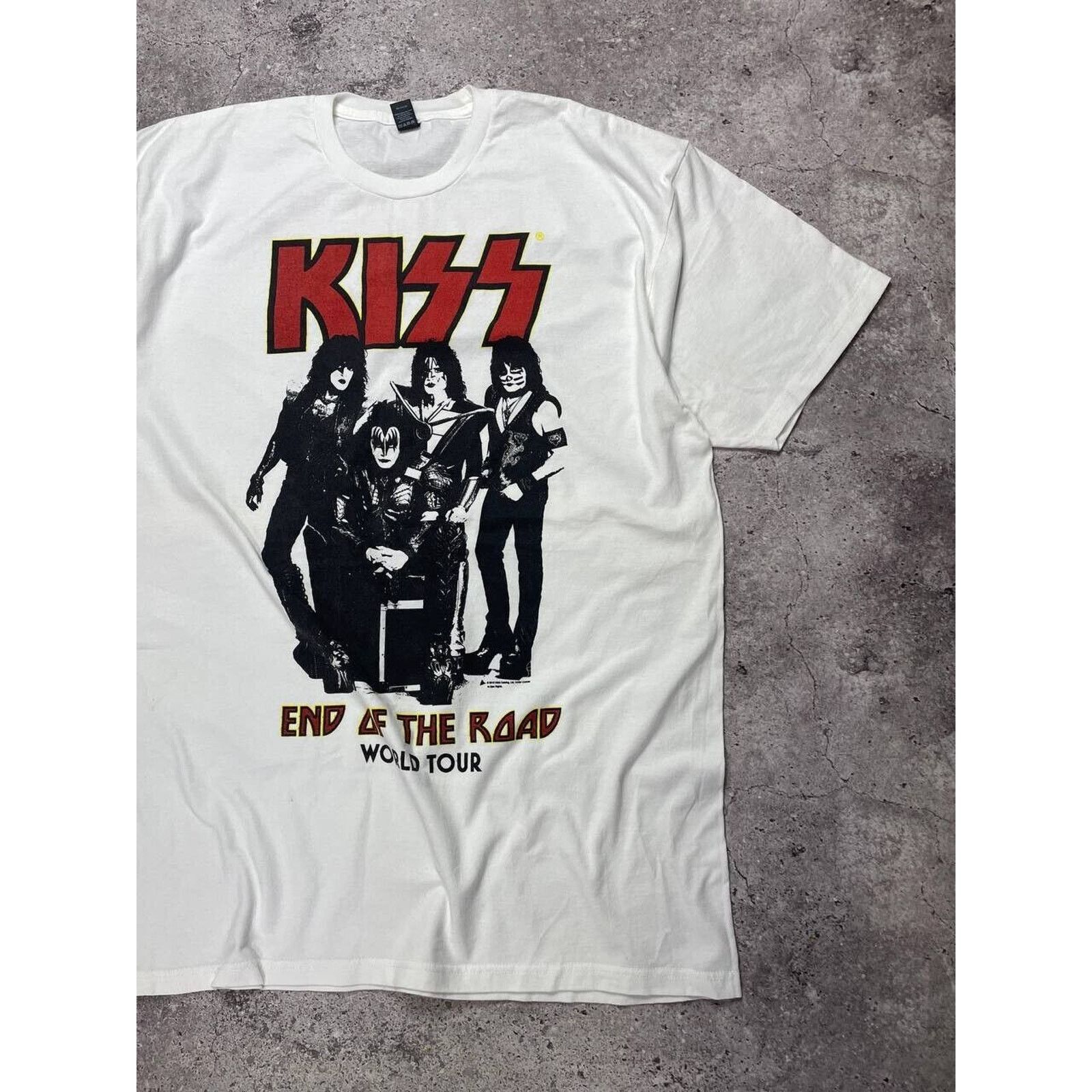 KISS KISS Band XL White T-Shirt End the Road World Tour 2019 Rock Size US XL / EU 56 / 4 - 3 Thumbnail