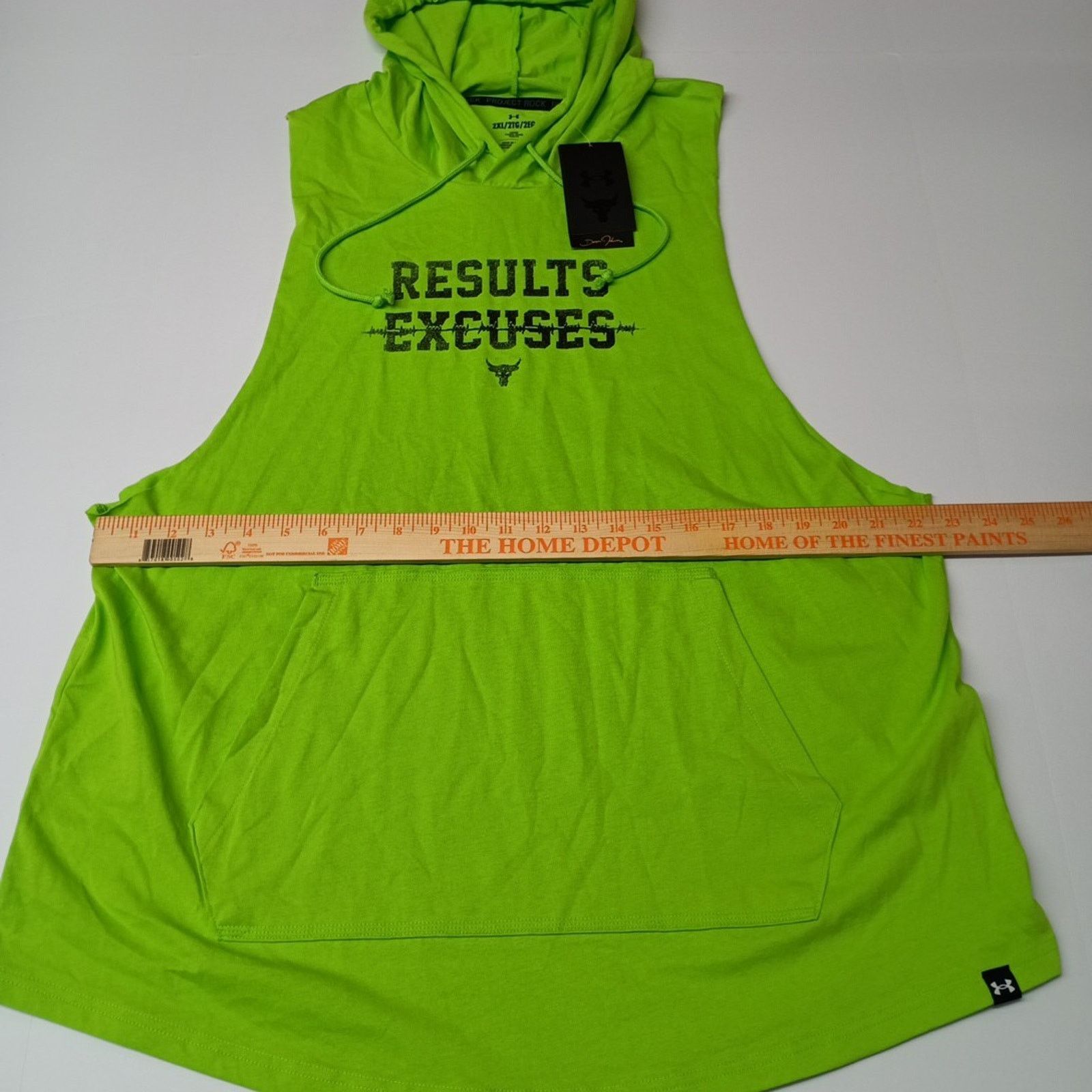 Under Armour Men’s Size 2XL Under Armour Project Rock Sleeveless Hoodie Size US XXL / EU 58 / 5 - 5 Thumbnail