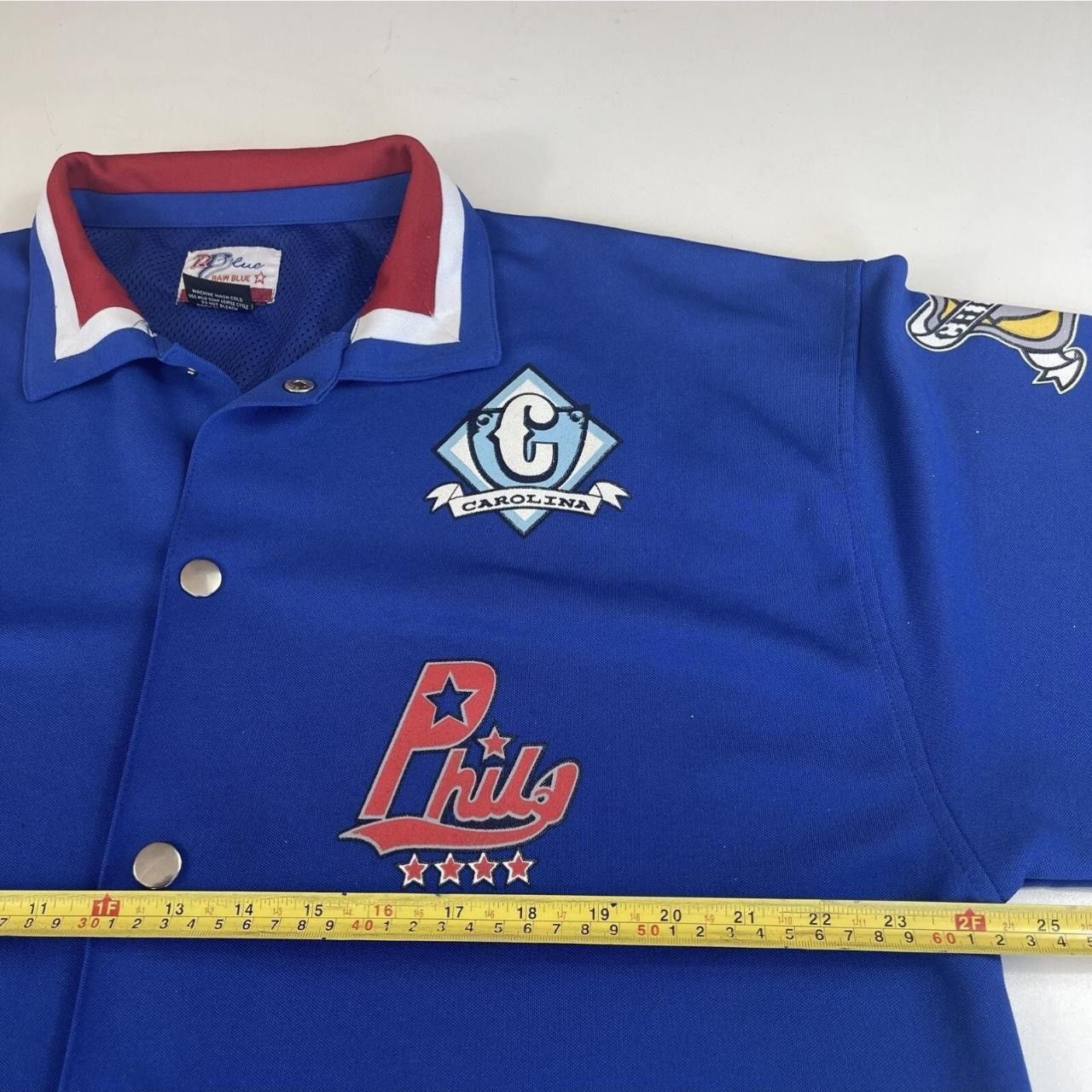 Vintage Vintage Raw Blue Activewear Mens Jersey Snap Button T shirt Size US XXL / EU 58 / 5 - 4 Thumbnail