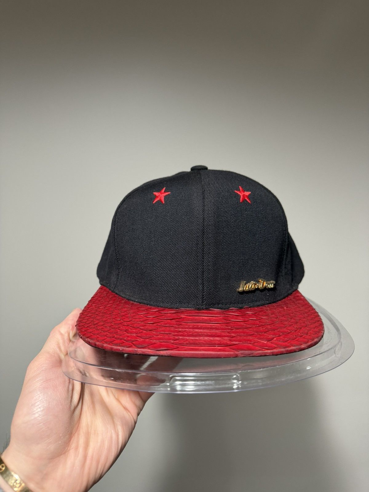 Just Don Just Don x Mitchell & Ness RSVP Black Blank Red Stars Hat Size ONE SIZE - 12 Thumbnail