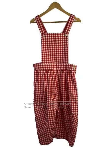 Other Comme Des Garcons size S Red plaid overalls Size 23" - 1 Thumbnail
