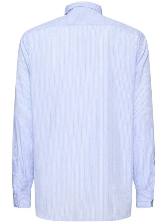 Lardini o1lsvrm0425 Cotton Poplin Shirt in Blue Size US M / EU 48-50 / 2 - 2 Thumbnail