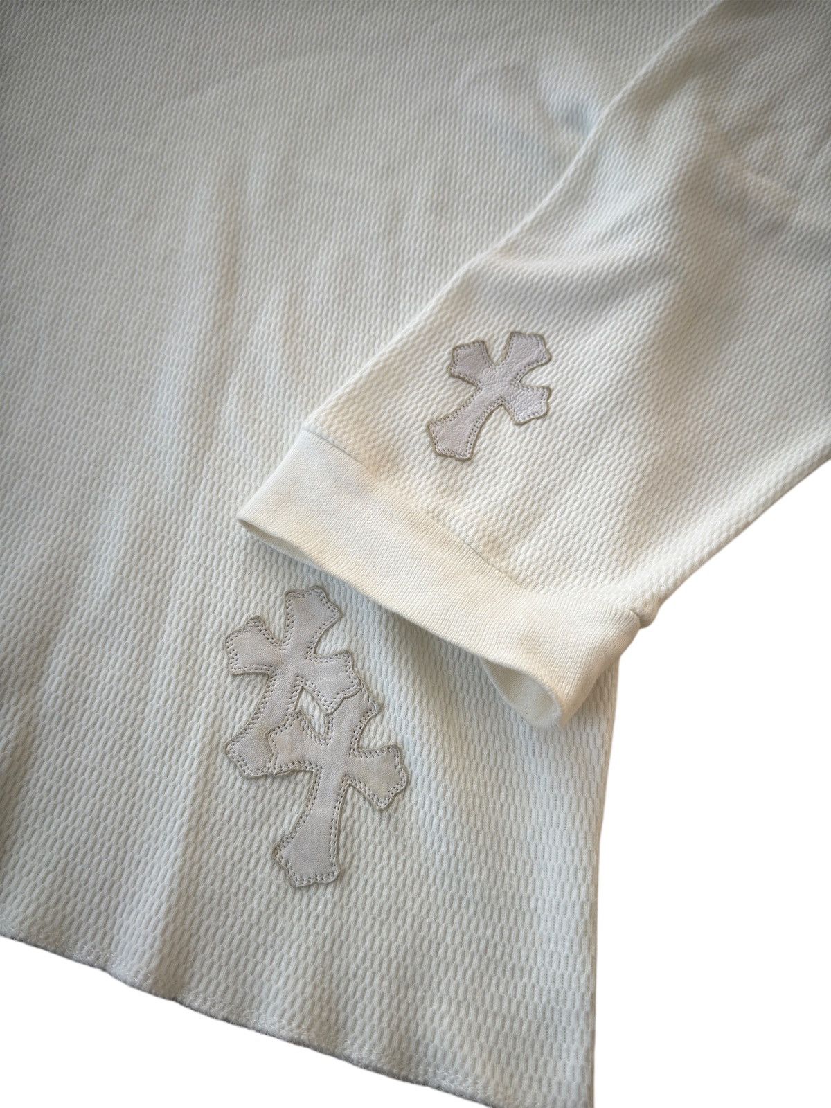 Chrome Hearts Vintage Chrome Hearts Flooded Patched White Thermal Size US XL / EU 56 / 4 - 5 Thumbnail