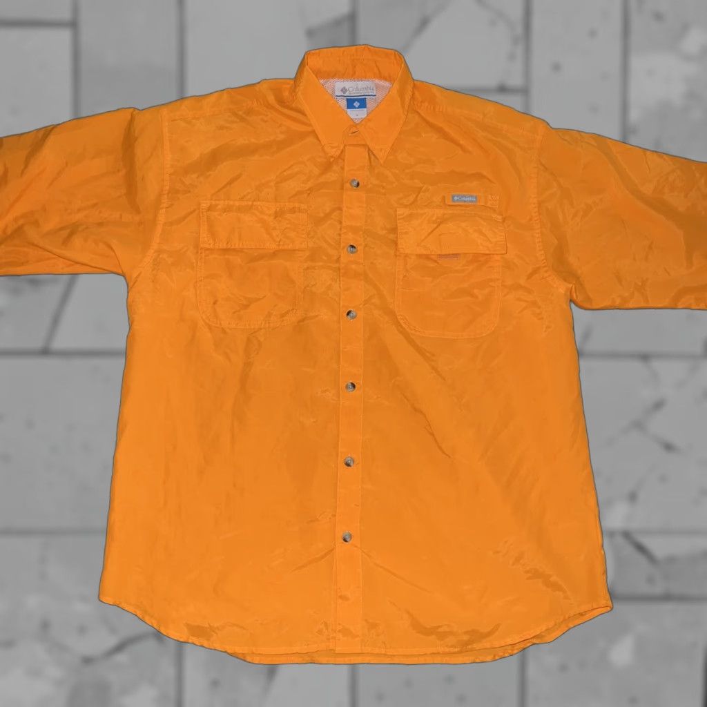 Vintage Columbia Sportswear Orange Button-Up Vented Shirt Mens Size M Size US M / EU 48-50 / 2 - 1 Thumbnail