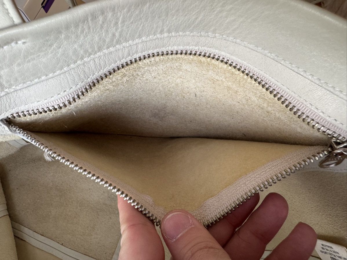 Baggu Baggu Tote Bag Ivory Natural Milled Leather Double Handle Size ONE SIZE - 11 Thumbnail