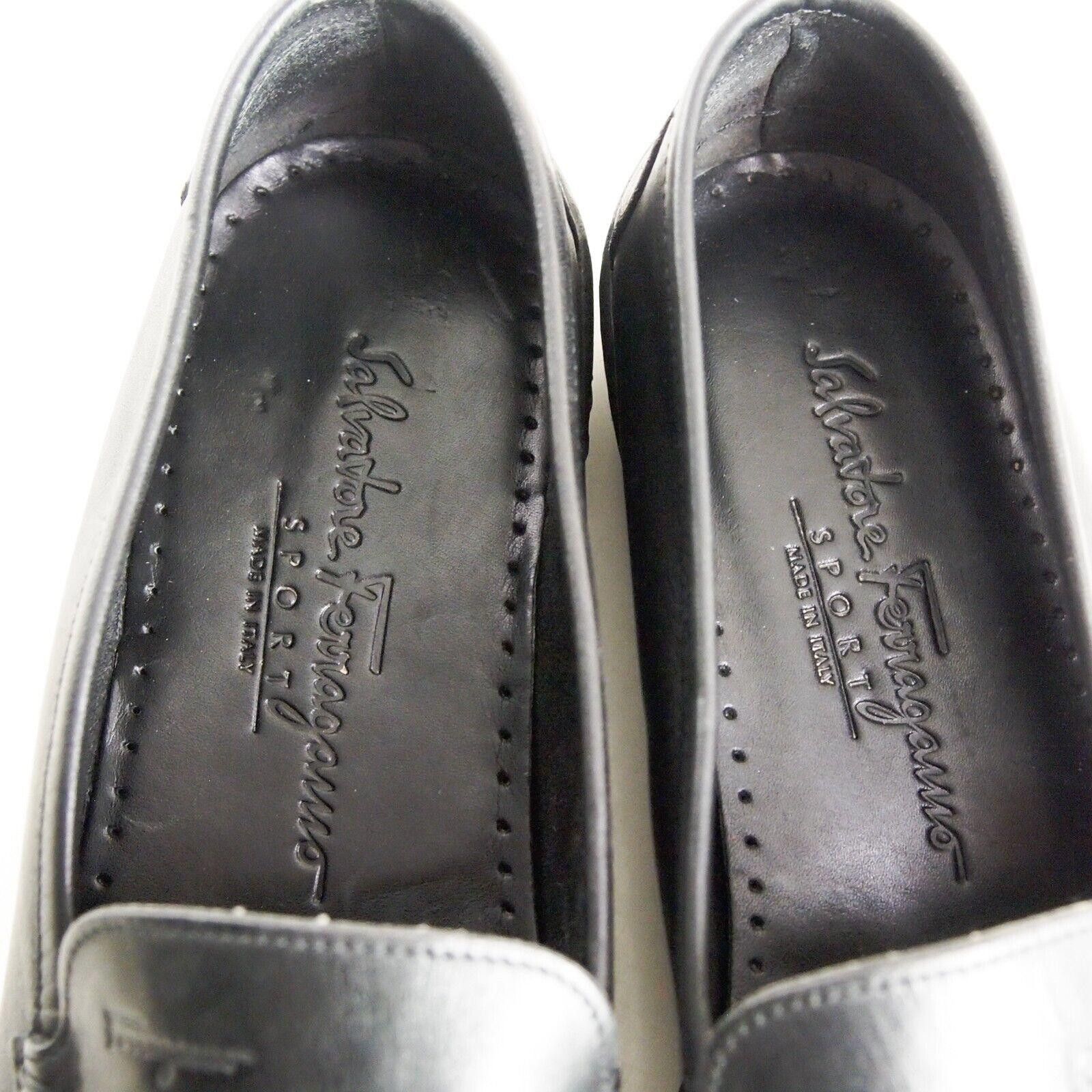 Salvatore Ferragamo Ferragamo Loafers Black Leather Womens EU 39 US 8.5 C Size US 8.5 / IT 38.5 - 9 Thumbnail