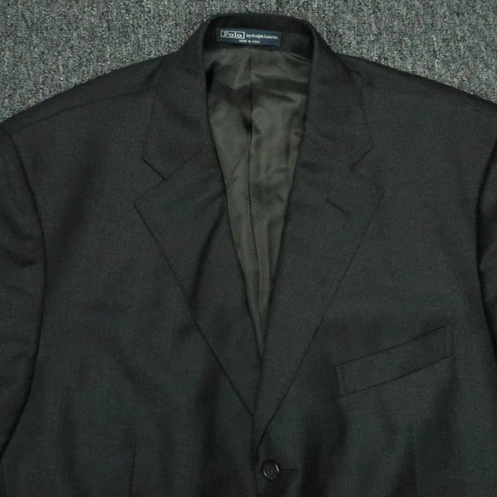 Polo Ralph Lauren VINTAGE Polo Ralph Lauren Blazer Men 44L Gray Wool Sport Coat Jacket Italy Size US XXL / EU 58 / 5 - 2 Thumbnail