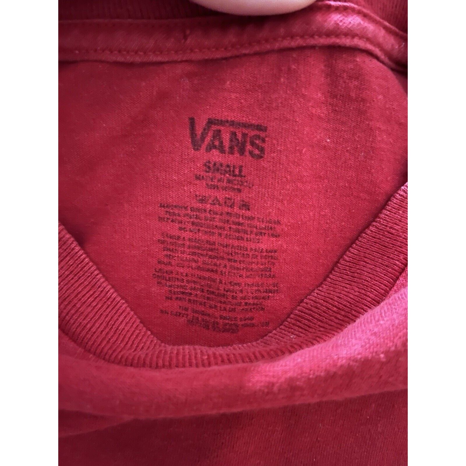 Vans Vans “Enjoy” Graphic Tee – Red, Small Size US S / EU 44-46 / 1 - 5 Thumbnail