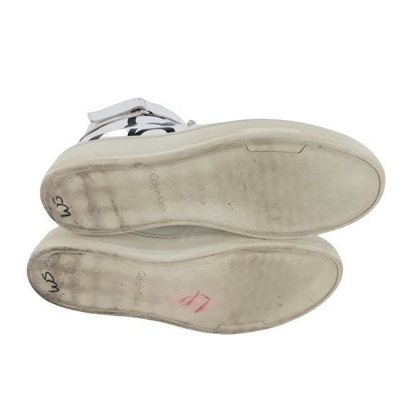 Calvin Klein Calvin Klein Navin Nappa Logo High Top Sneakers Sz 11 White Size US 11 / EU 44 - 10 Thumbnail
