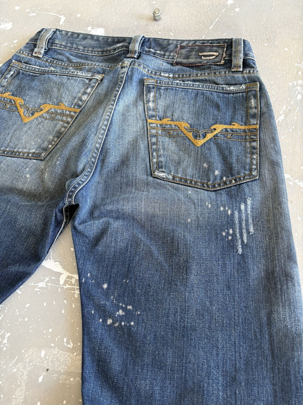 Diesel Vintage Distressed Diesel Acid Wash Denim Jeans Pants Size US 30 / EU 46 - 13 Thumbnail