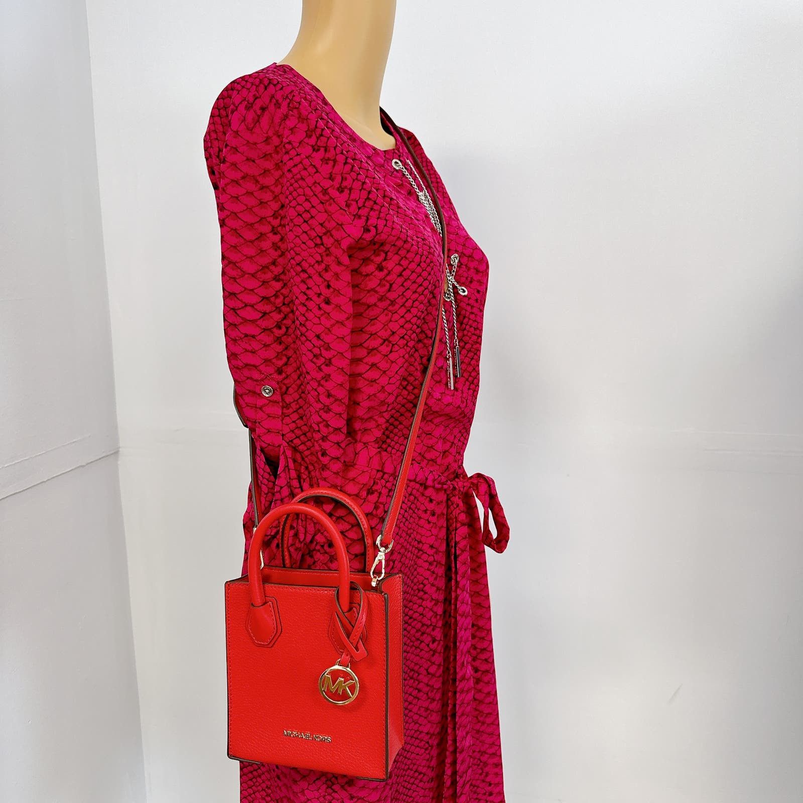 Michael Kors 35S1GM9T0L Mercer Extra Small IN BRIGHT RED