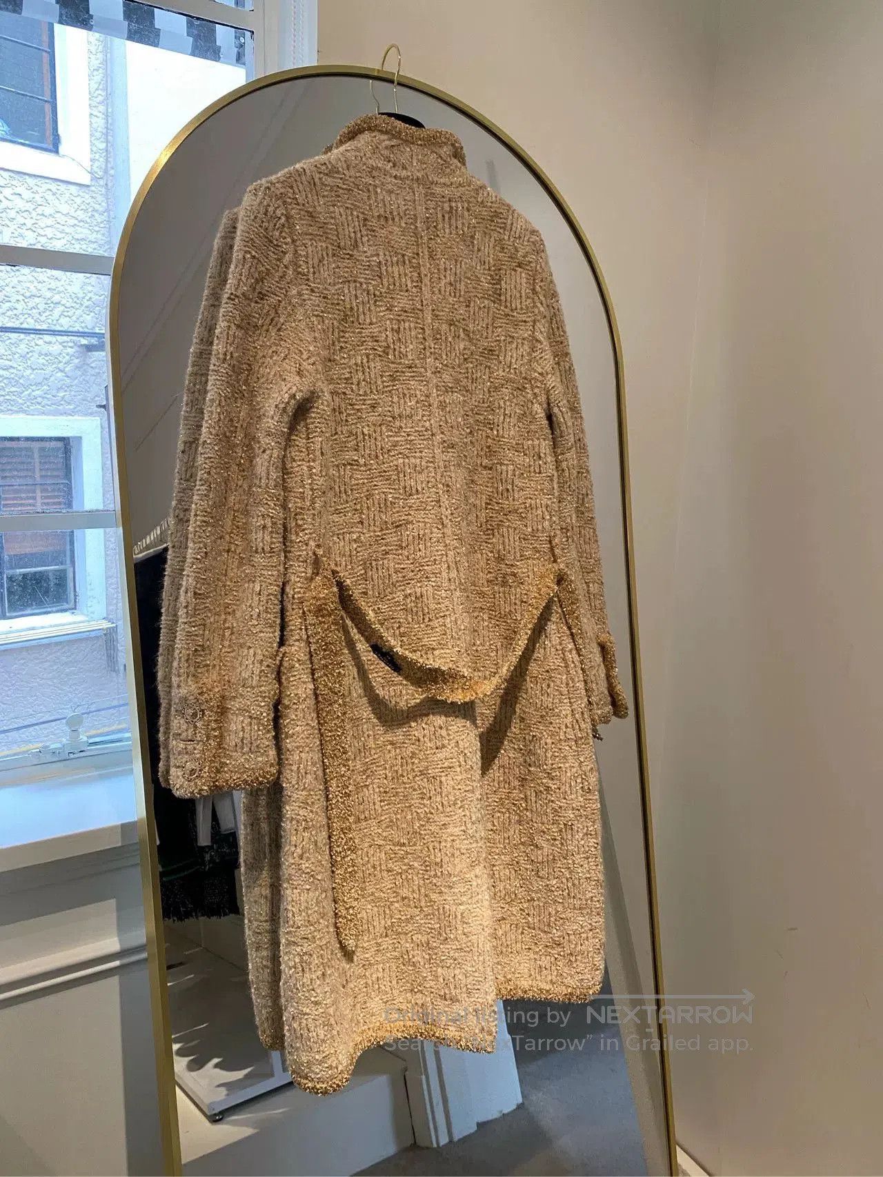 Chanel Chanel 20A Gold Knit Coat with Belt. Size US XS / EU 42 / 0 - 4 Thumbnail