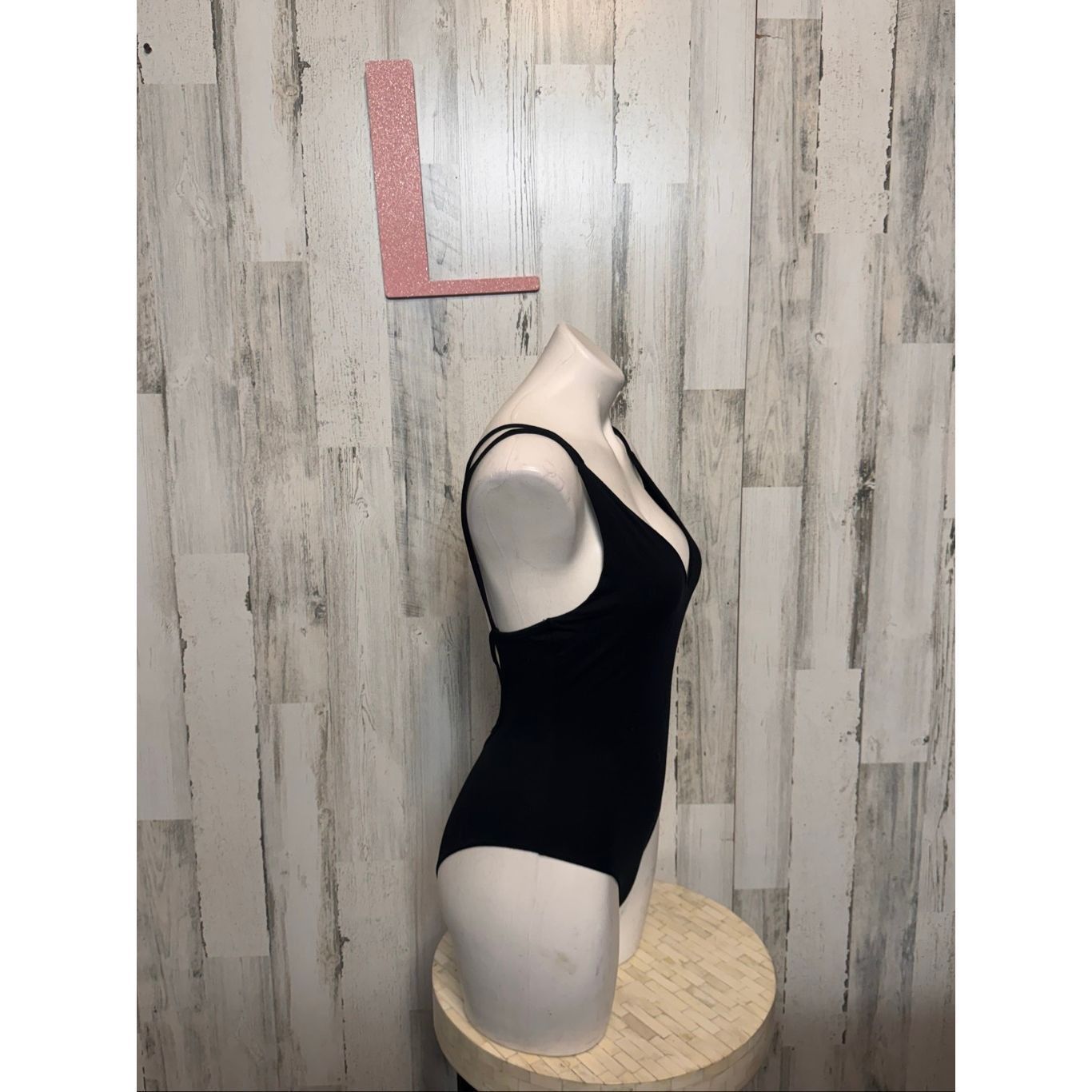 Pretty Green Poetry Black Strappy Back Bodysuit – Size L Size L / US 10 / IT 46 - 5 Thumbnail