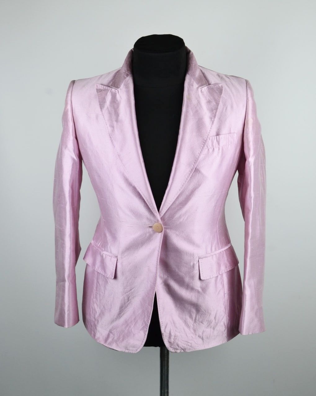 Max Mara Women Max Mara One button Blazer 100% Silk Size L / US 10 / IT 46 - 1 Thumbnail