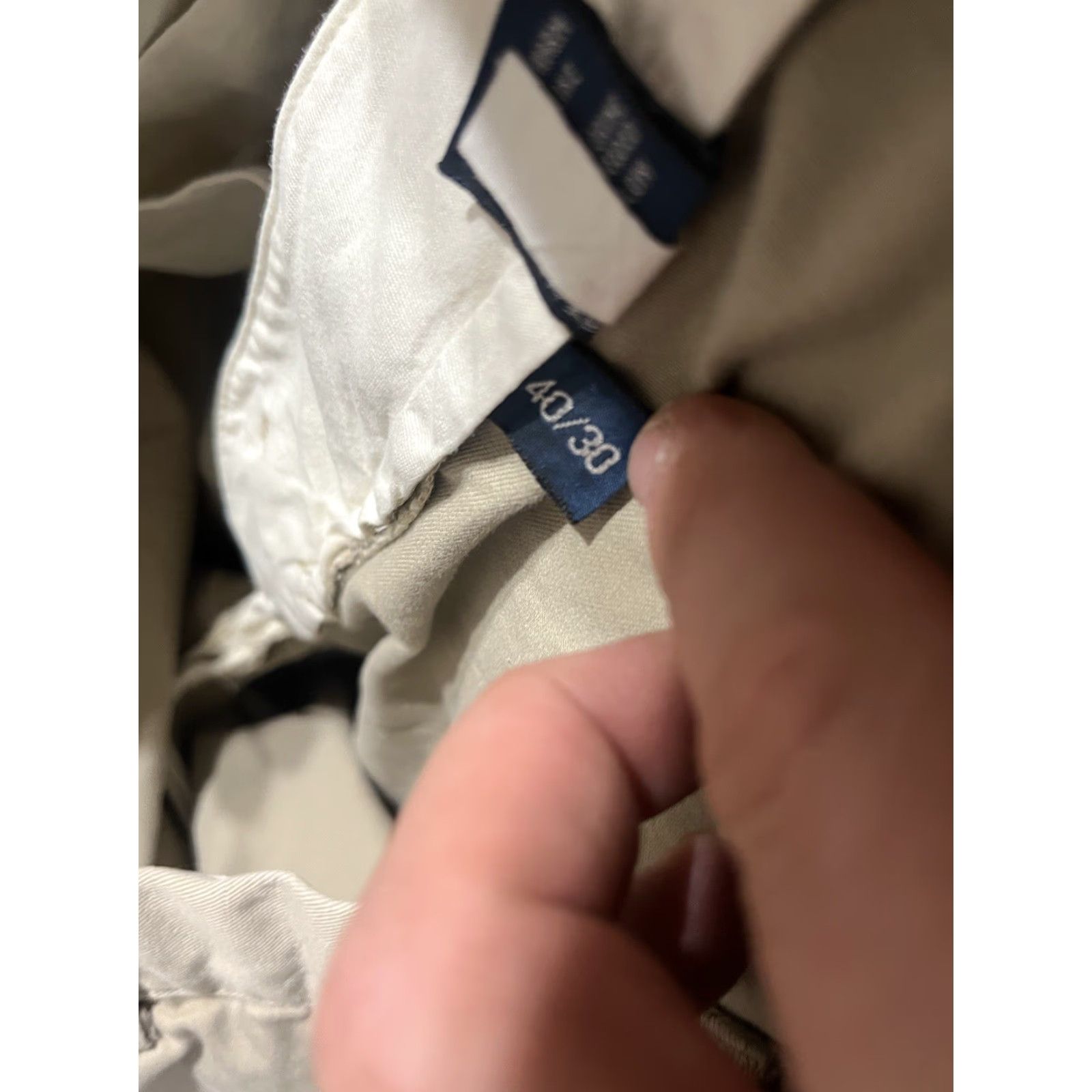 Polo Ralph Lauren VINTAGE Polo Ralph Lauren Flat Front Prospect Mens Twill Trousers Beige 40x30 Size US L / EU 52-54 / 3 - 7 Thumbnail
