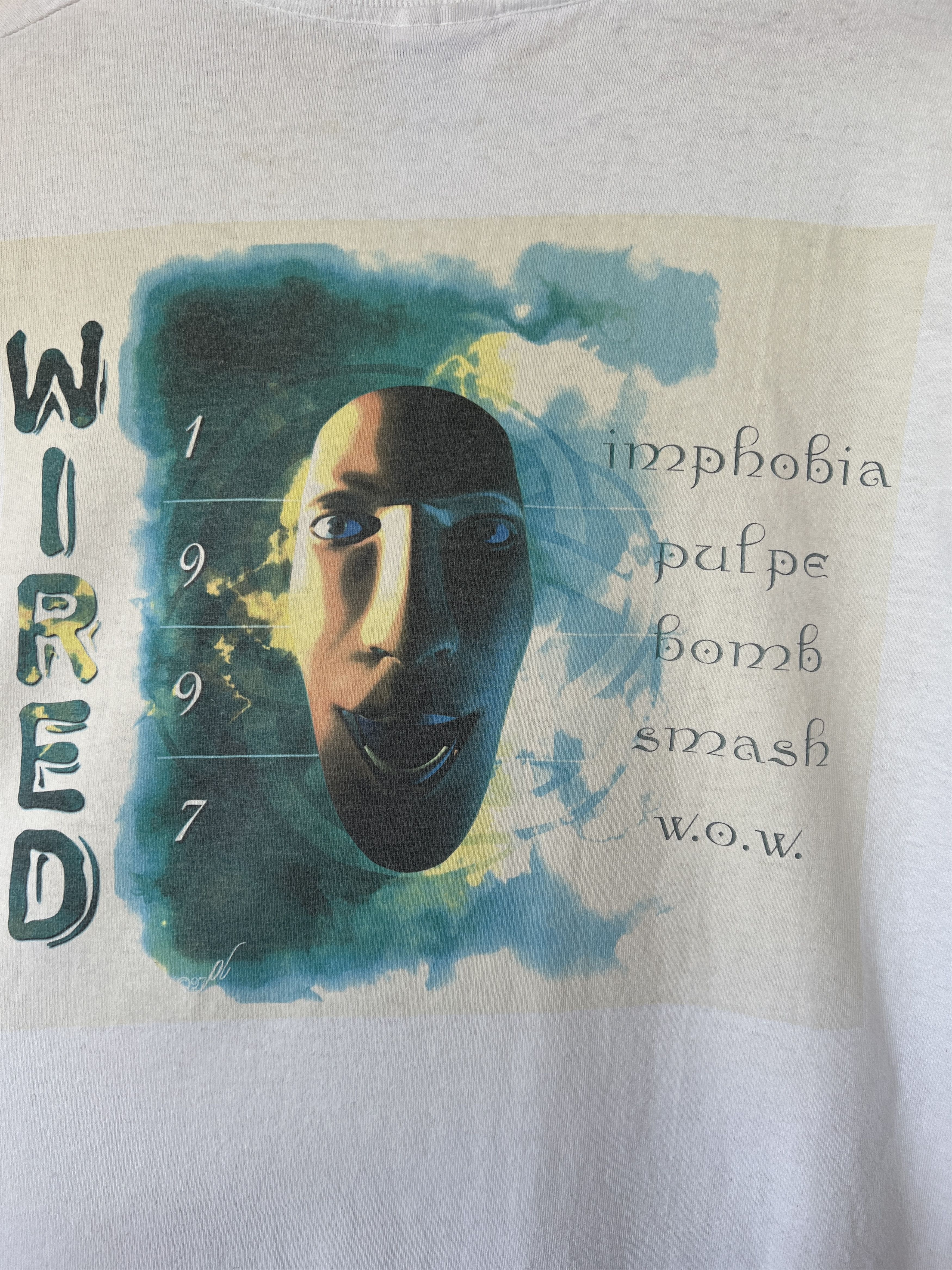 Vintage Wired Magazine Vintage 1997 Imphobia Pulp Smash W.O.W. Tee Size US XL / EU 56 / 4 - 8 Thumbnail