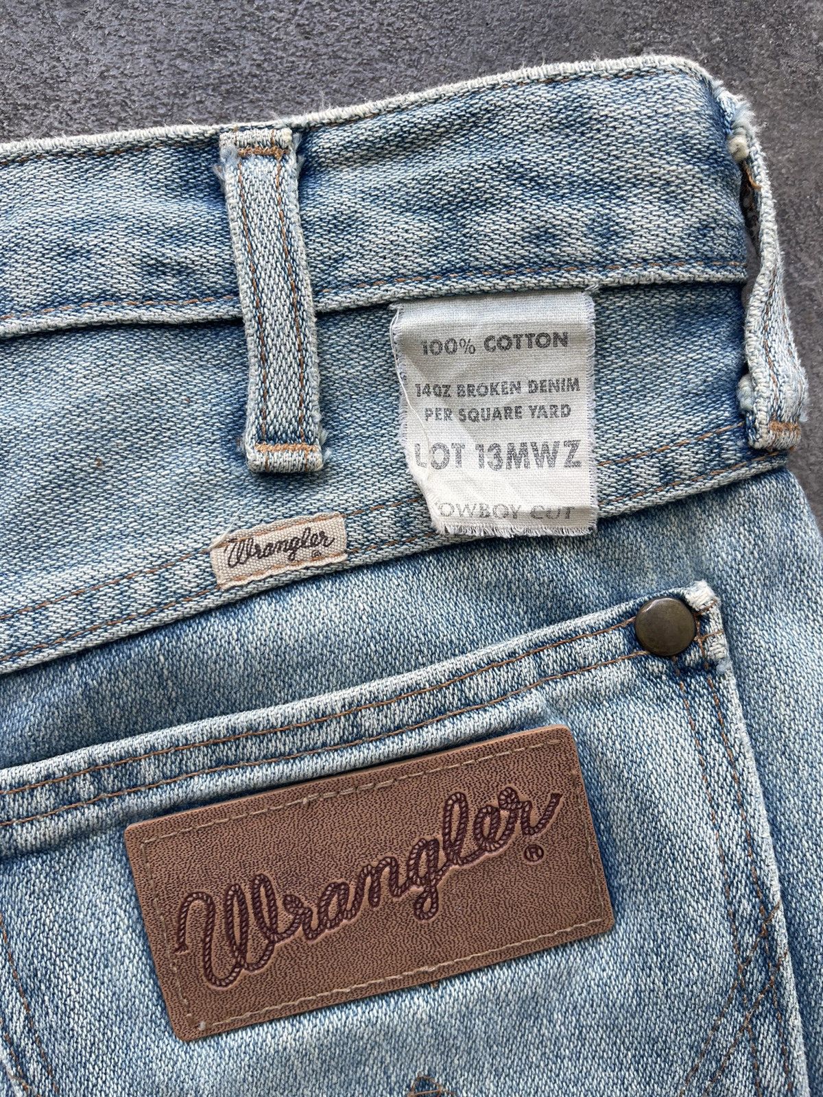 Wrangler JAPAN MADE Wrangler Cowboy Cut 14oz Broken Denim Lot 13MWZ Size US 28 / EU 44 - 4 Thumbnail