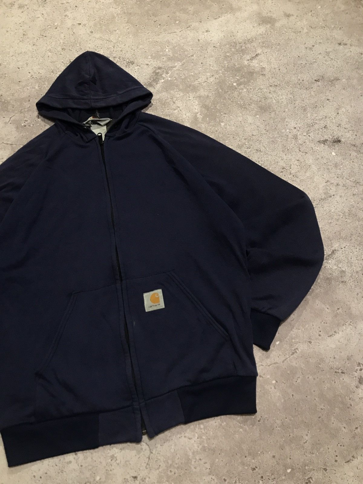 Carhartt × Vintage Vintage Zip-Hoodie Carhartt Embroiled Logo Faded Blue Size US L / EU 52-54 / 3 - 2 Thumbnail