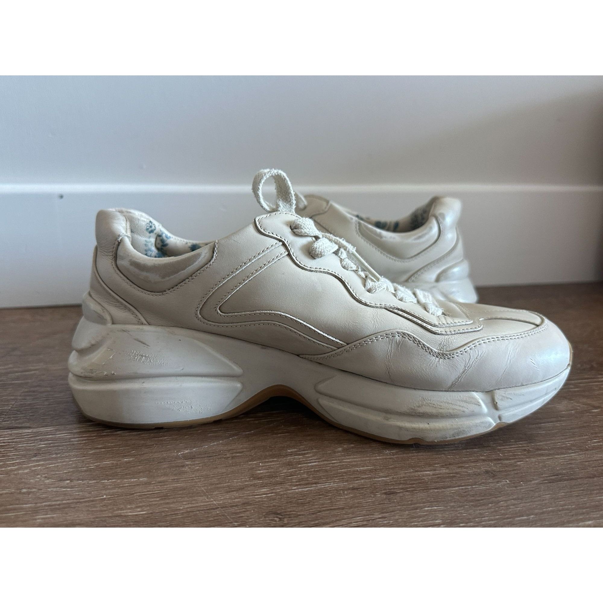 Gucci Gucci Rhyton Multicolor Logo Womens Sneakers Size 38 Cream W Size US 7 / IT 37 - 2 Thumbnail