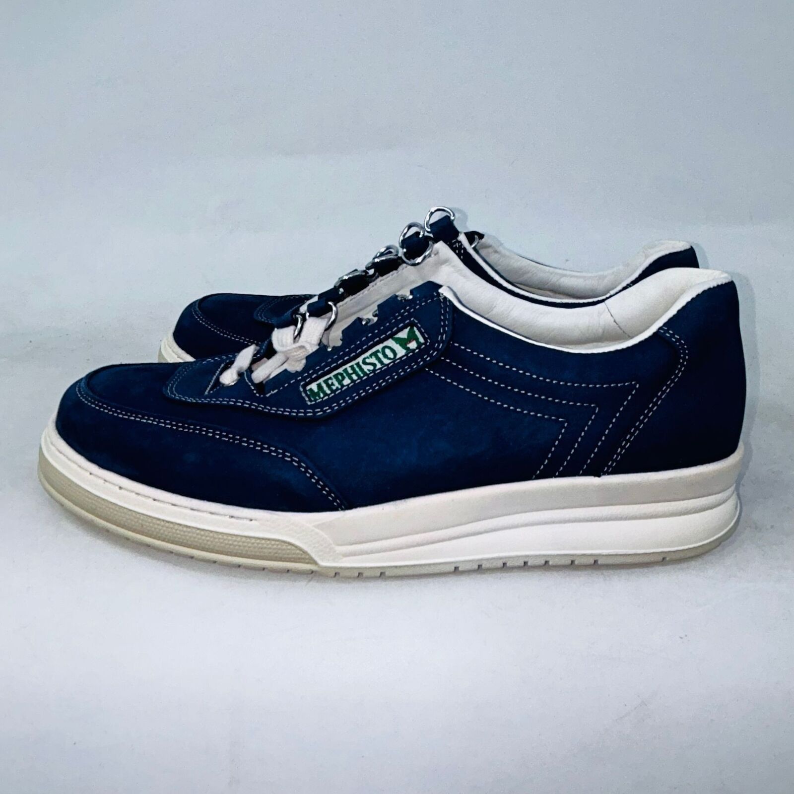 Mephisto MEPHISTO MEN MATCH ATHLETIC LACE LEATHER SNEAKER NAVY SIZE 8 Size US 8 / EU 41 - 4 Thumbnail
